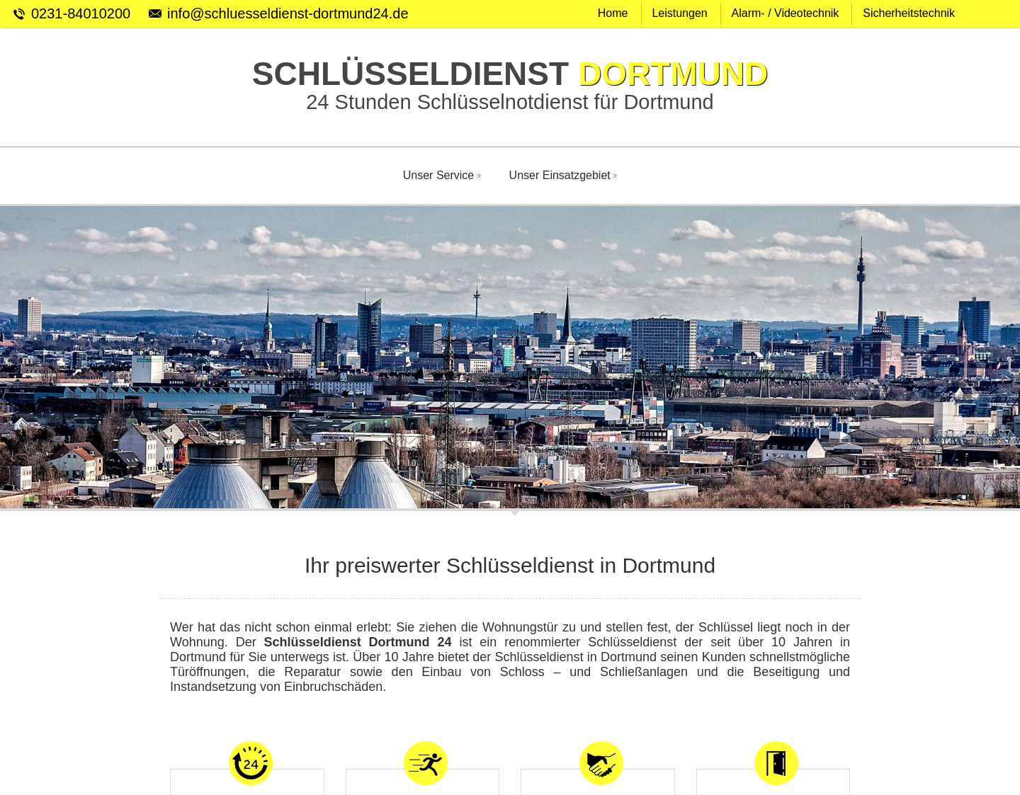 Aktuelle Website-Vorschau von Schlüsseldienst Dortmund 24