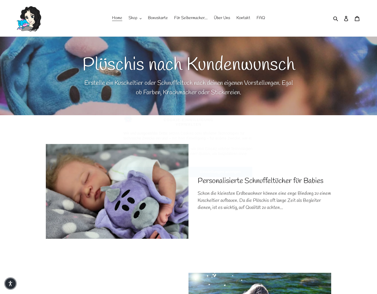 Aktuelle Website-Vorschau von kunst&garn