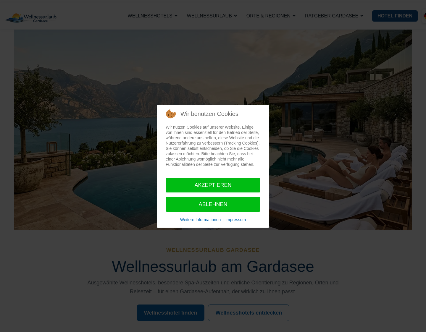Aktuelle Website-Vorschau von Wellness & Beauty am Gardasee -IT