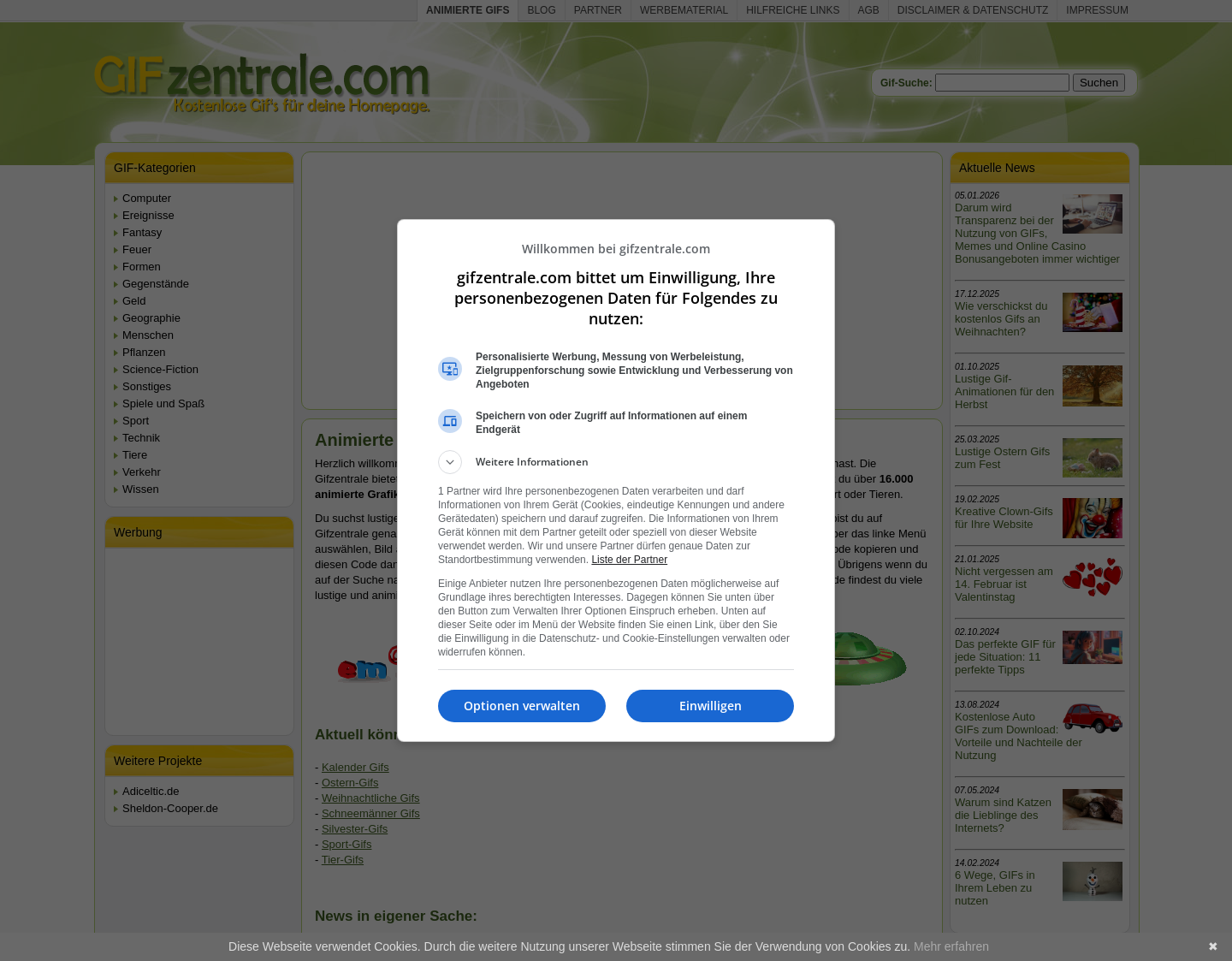 Aktuelle Website-Vorschau von Gif Sammlung