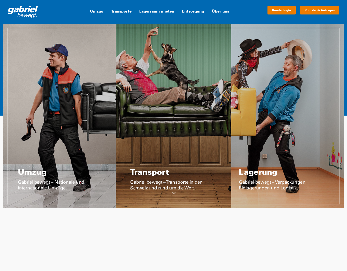 Aktuelle Website-Vorschau von Transportunternehmen Luzern
