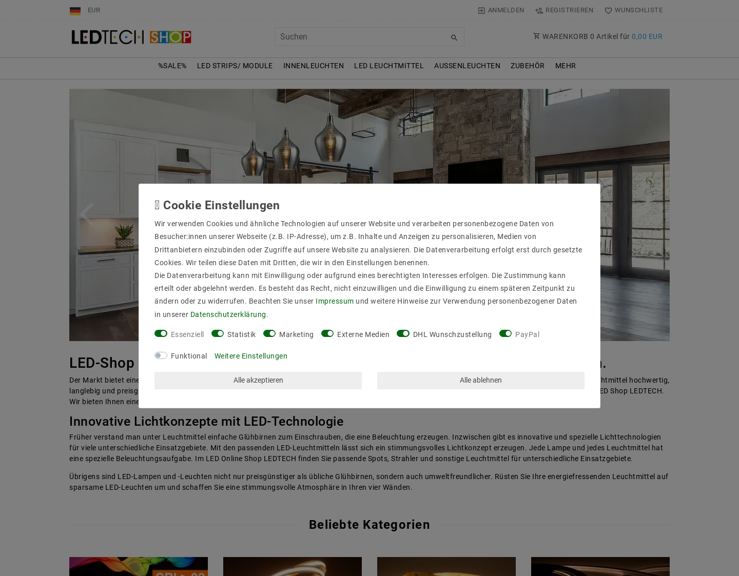 Aktuelle Website-Vorschau von Ein LED Strip als günstiges Deko-Element