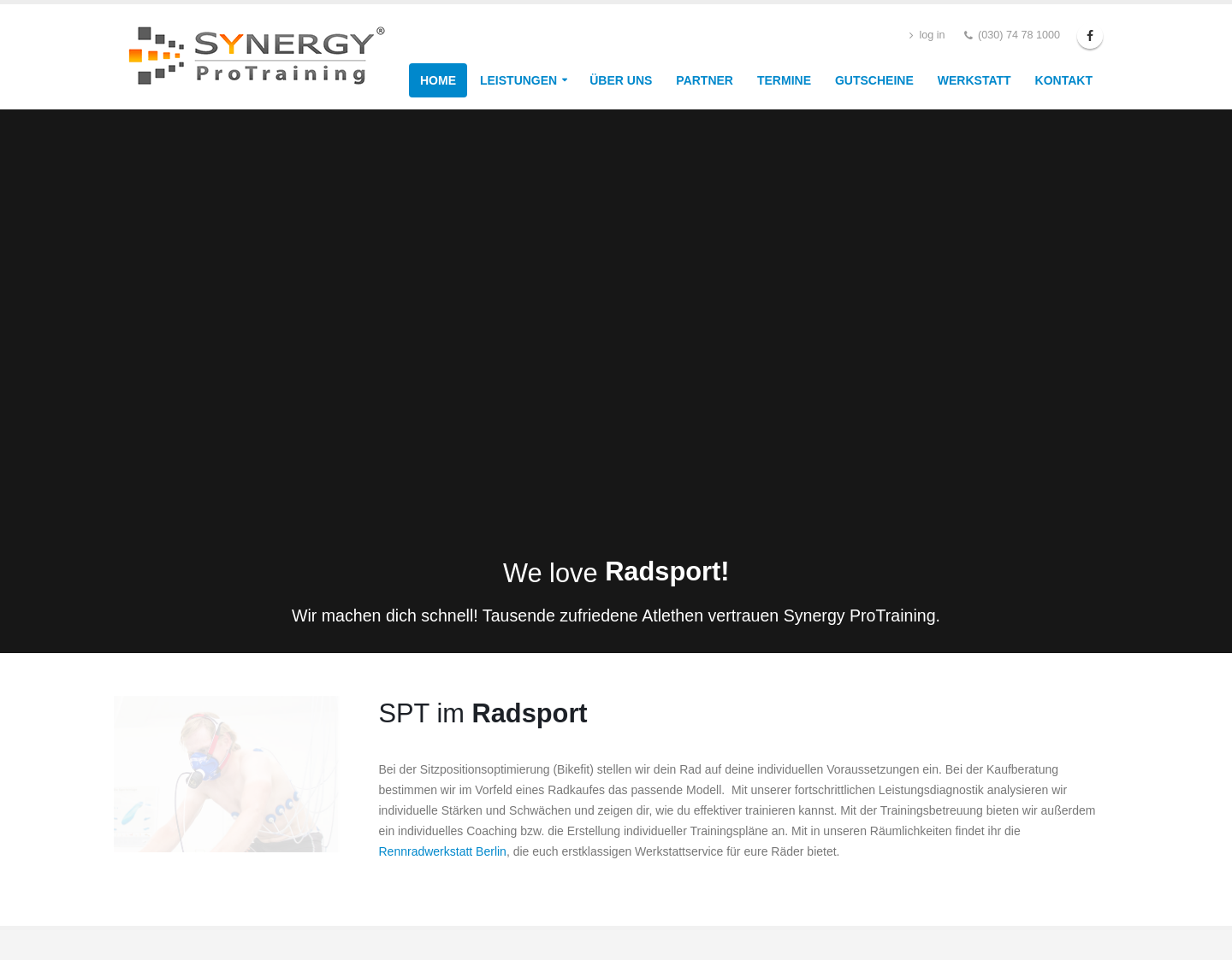 Aktuelle Website-Vorschau von Synergy Protraining