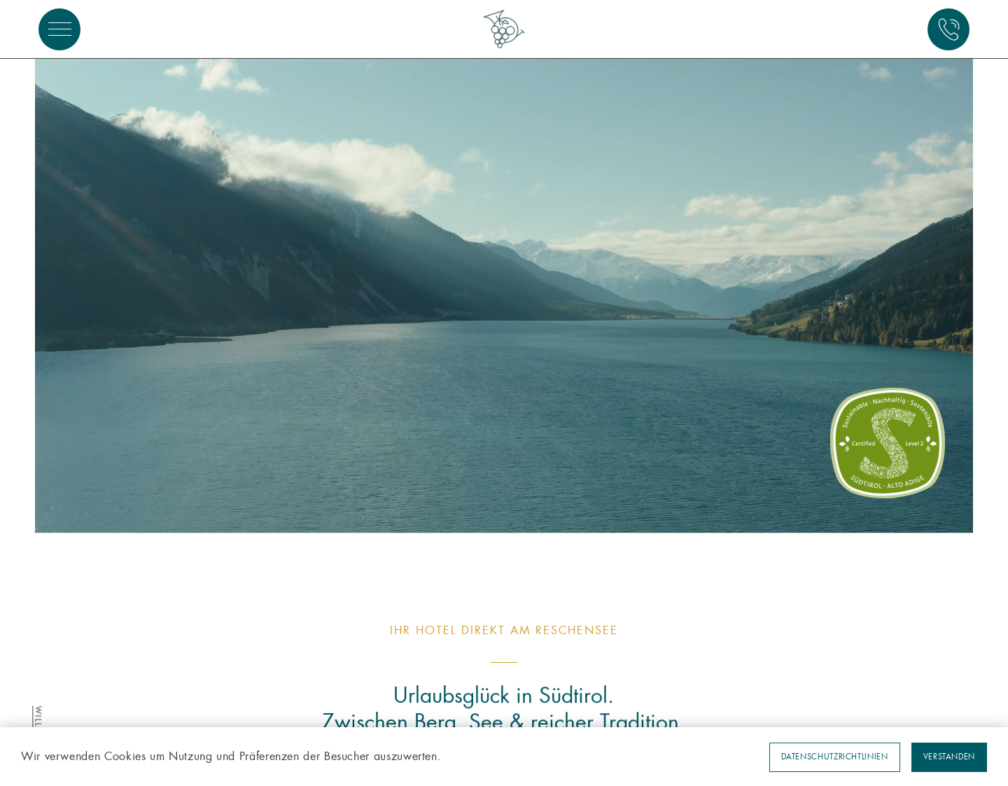 Aktuelle Website-Vorschau von Wanterhotel Traube Post in Graun