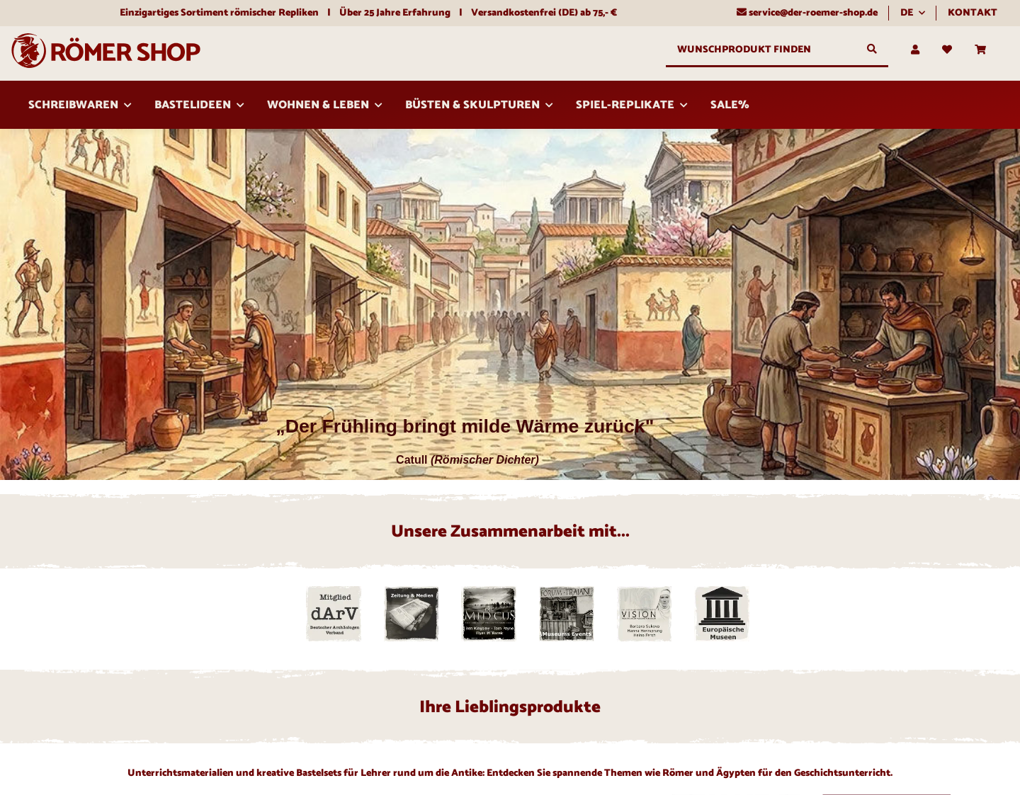 Aktuelle Website-Vorschau von Der Römer Shop - Forum Traiani