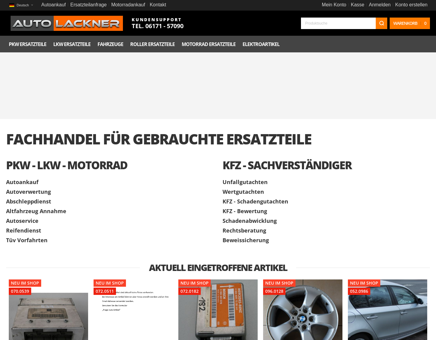 Aktuelle Website-Vorschau von Autorecycling & Autoverwertung