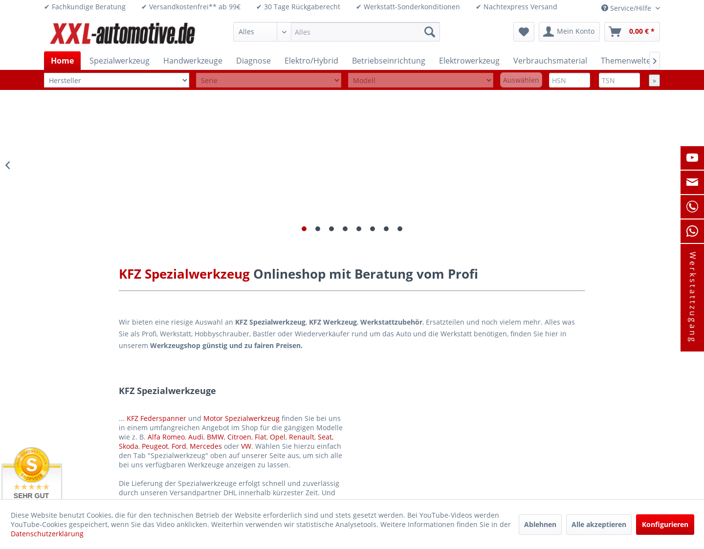 Aktuelle Website-Vorschau von XXL-Automotive Ltd. & Co. KG in Haßfurt