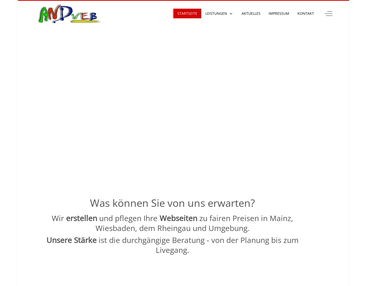 Aktuelle Website-Vorschau von ANDweb - Webdesign in Wiesbaden