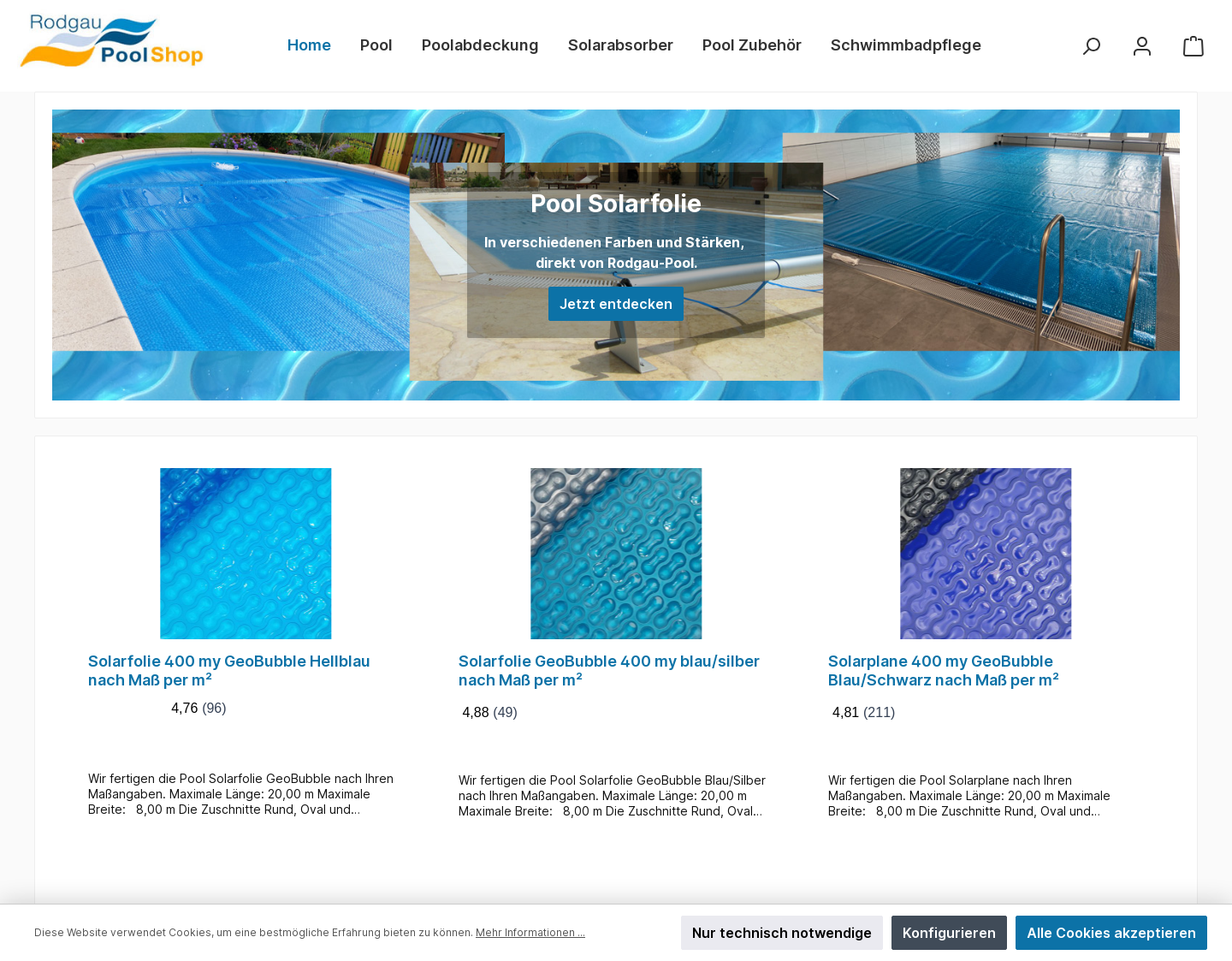 Aktuelle Website-Vorschau von Rodgau-Poolshop