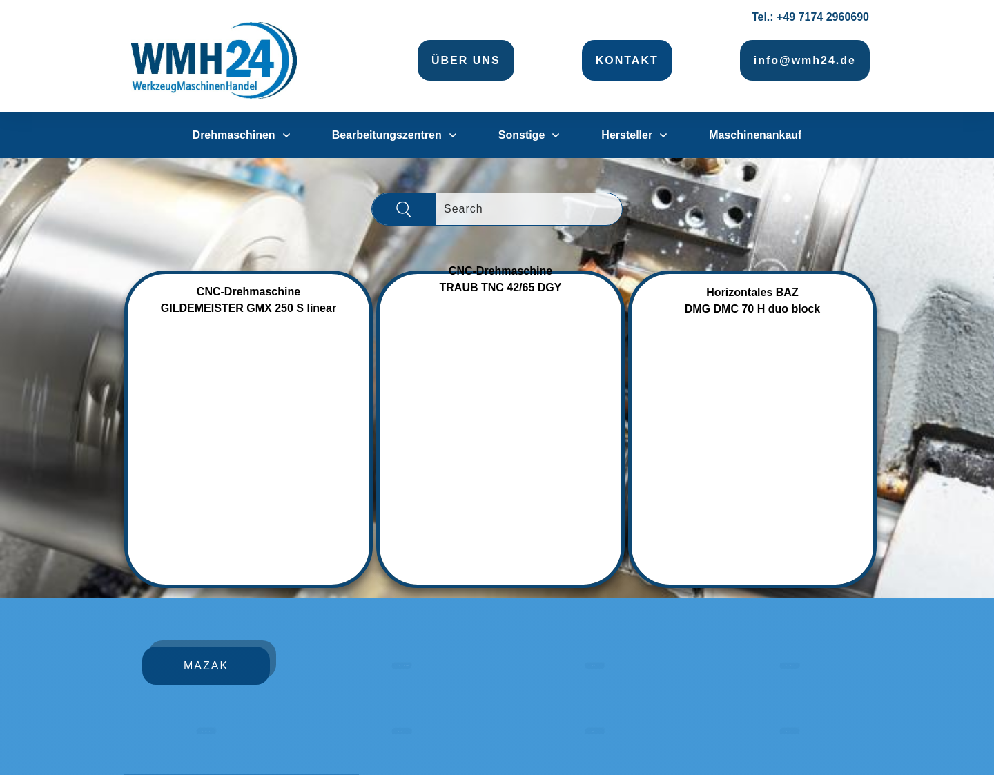 Aktuelle Website-Vorschau von Werkzeug-Maschinen-Handel
