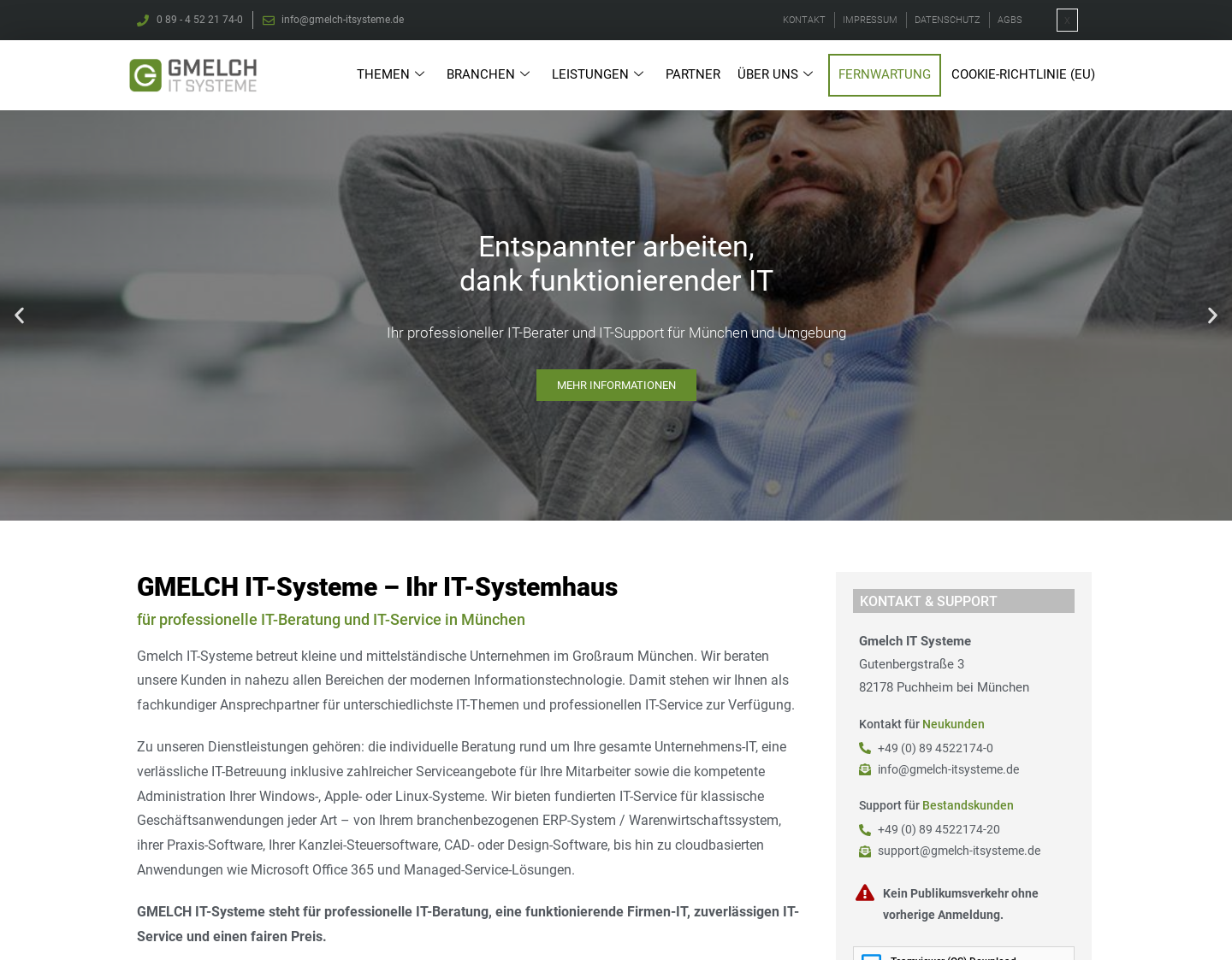 Aktuelle Website-Vorschau von Michael Gmelch EDV Beratung