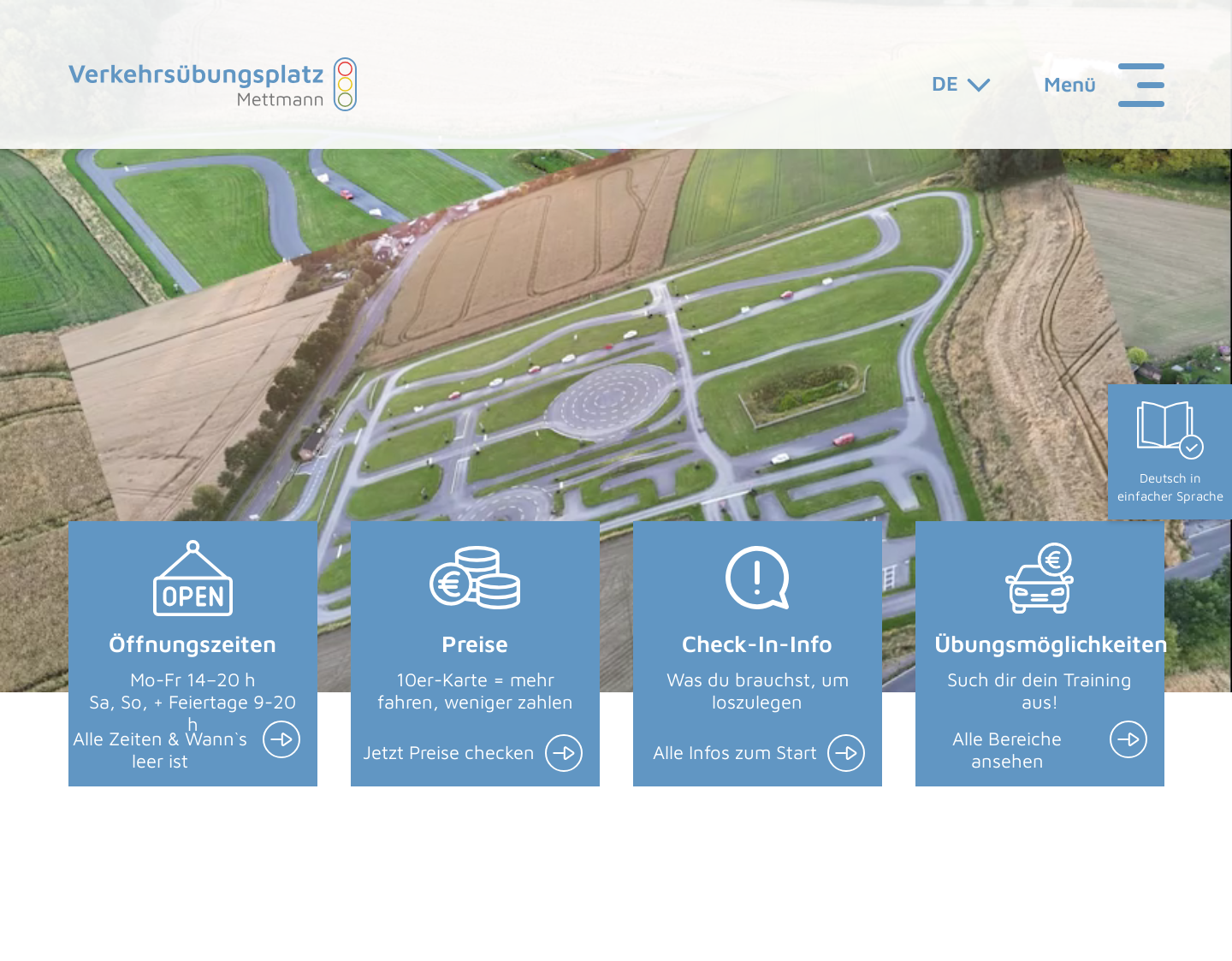 Aktuelle Website-Vorschau von Verkehrsübungsplatz Mettmann