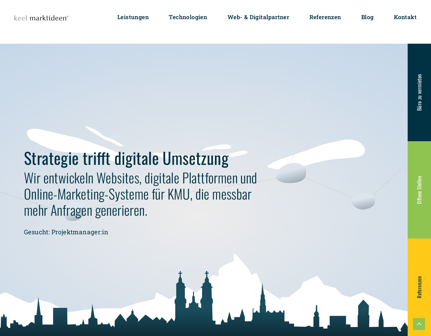 Aktuelle Website-Vorschau von Webdesign St. Gallen
