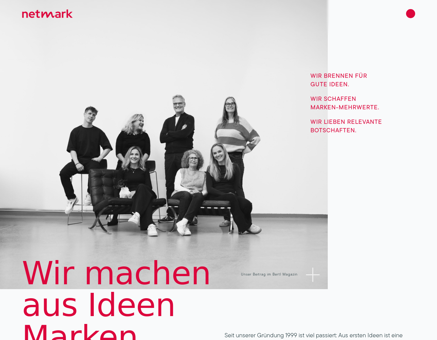 Aktuelle Website-Vorschau von NETmark5 Full-Service-Webagentur