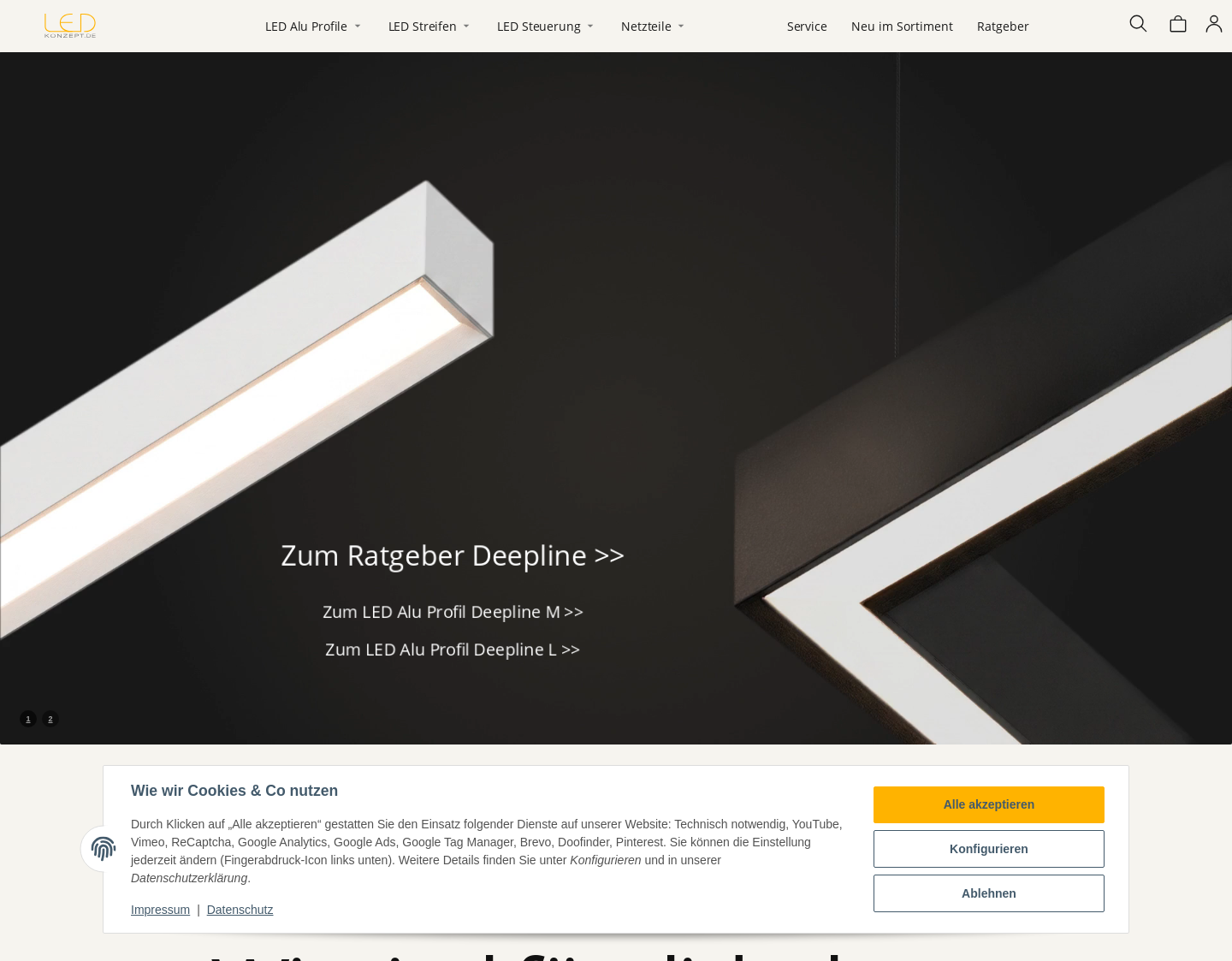 Aktuelle Website-Vorschau von LED-Konzept.de