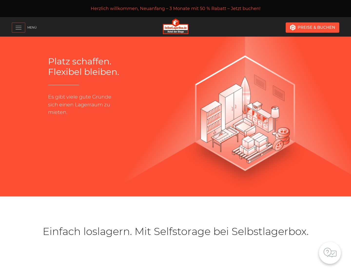 Aktuelle Website-Vorschau von Selbstlagerbox in Leipzig & Dresden