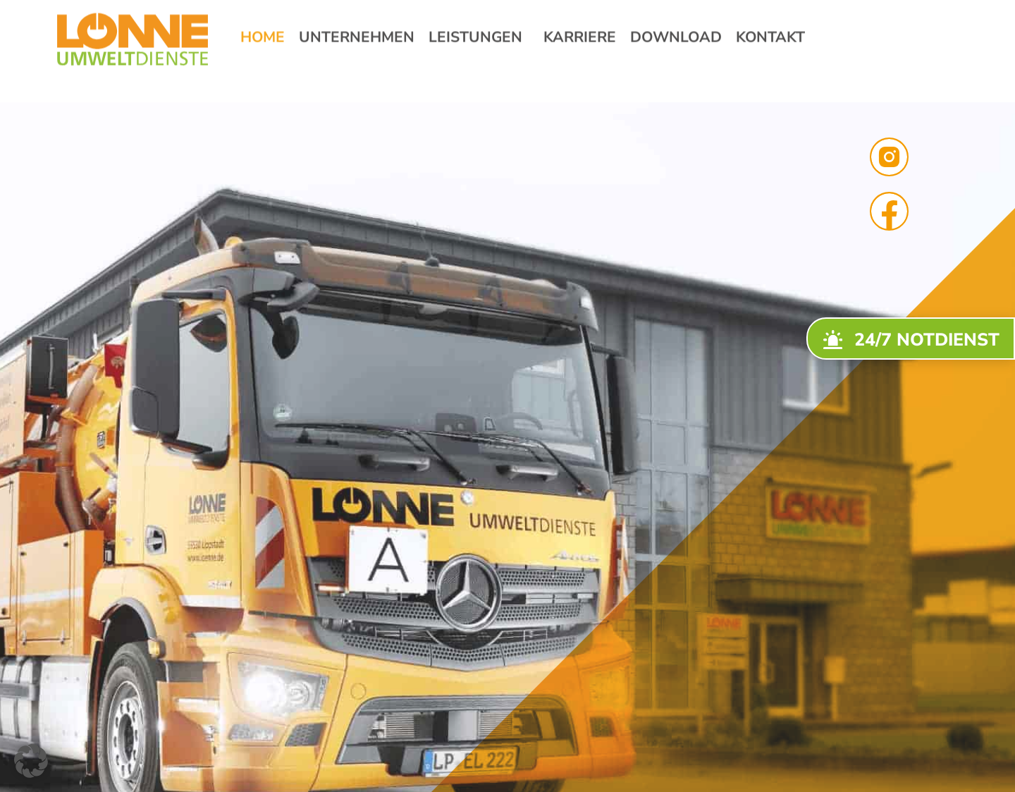 Aktuelle Website-Vorschau von Lönne Entsorgung GmbH & Co. KG