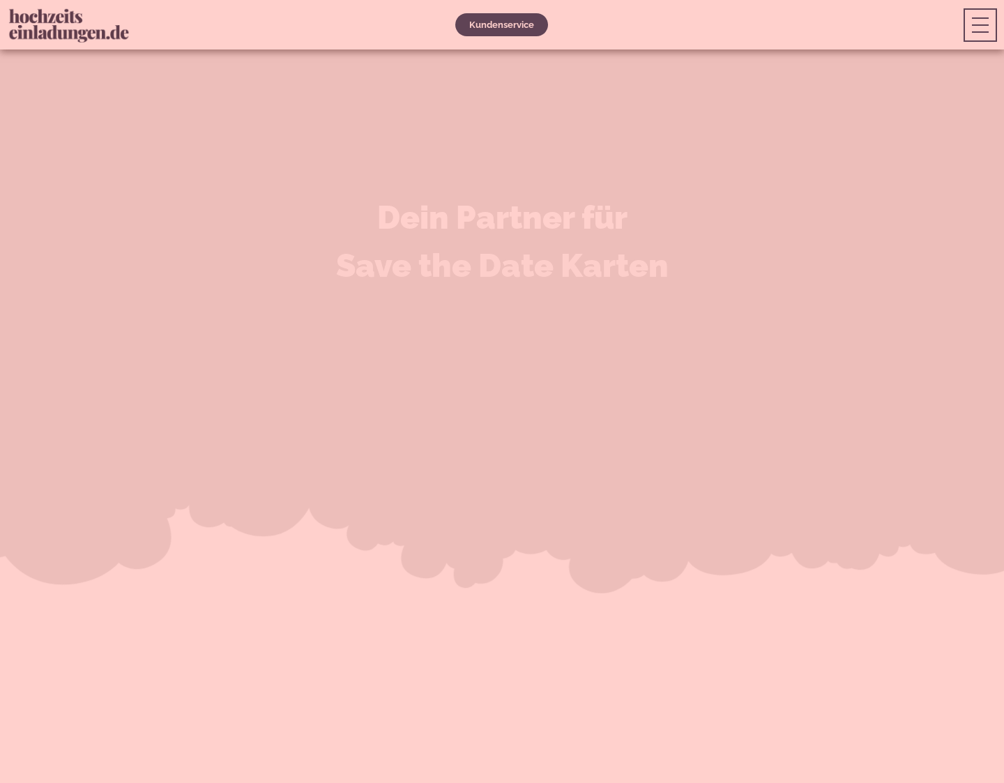 Aktuelle Website-Vorschau von Hochzeitseinladungen.de - Online Hochzeitskarten