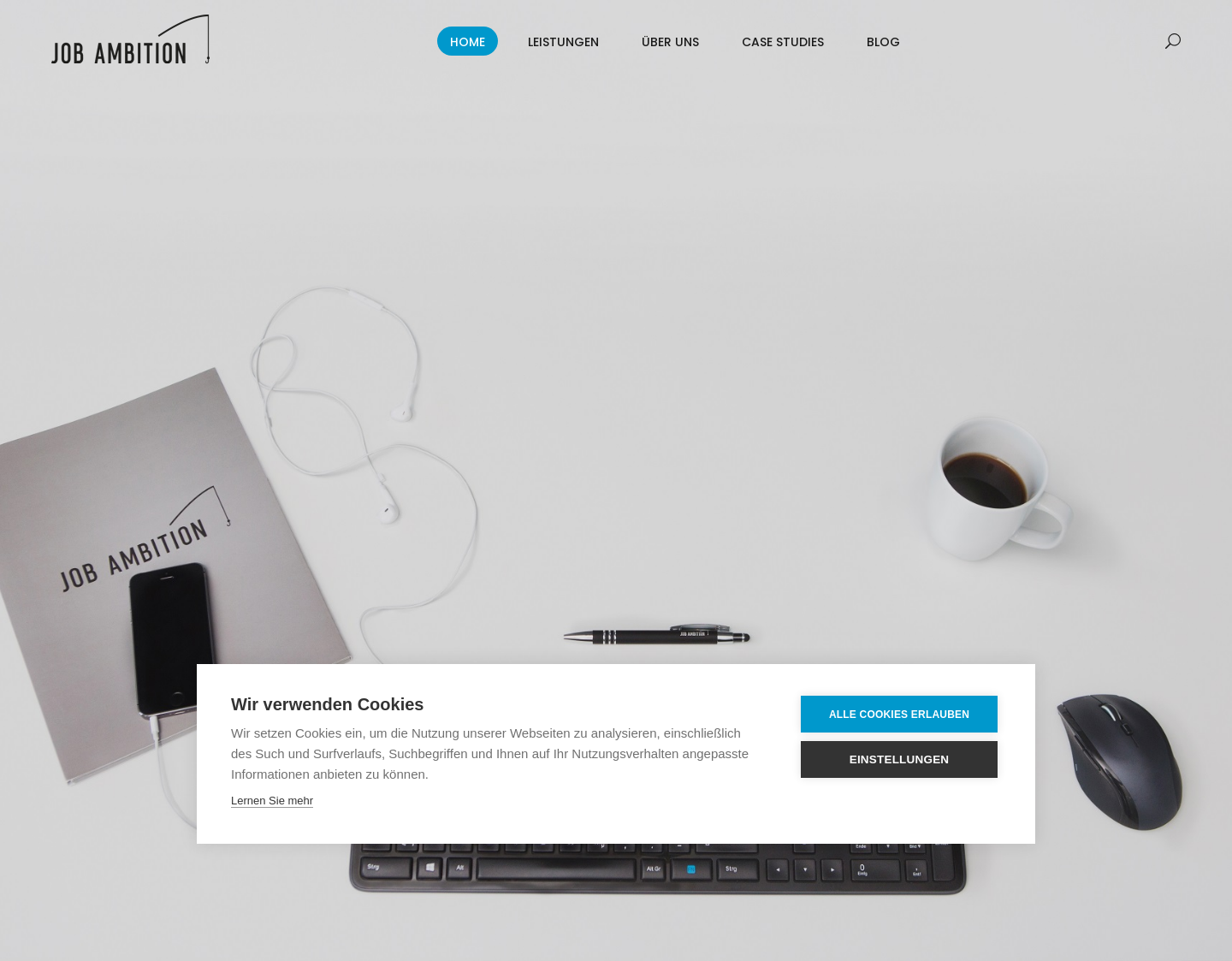 Aktuelle Website-Vorschau von Job Ambition GmbH