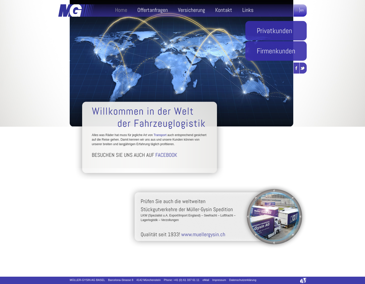 Aktuelle Website-Vorschau von Auto Spedition und PKW Transport