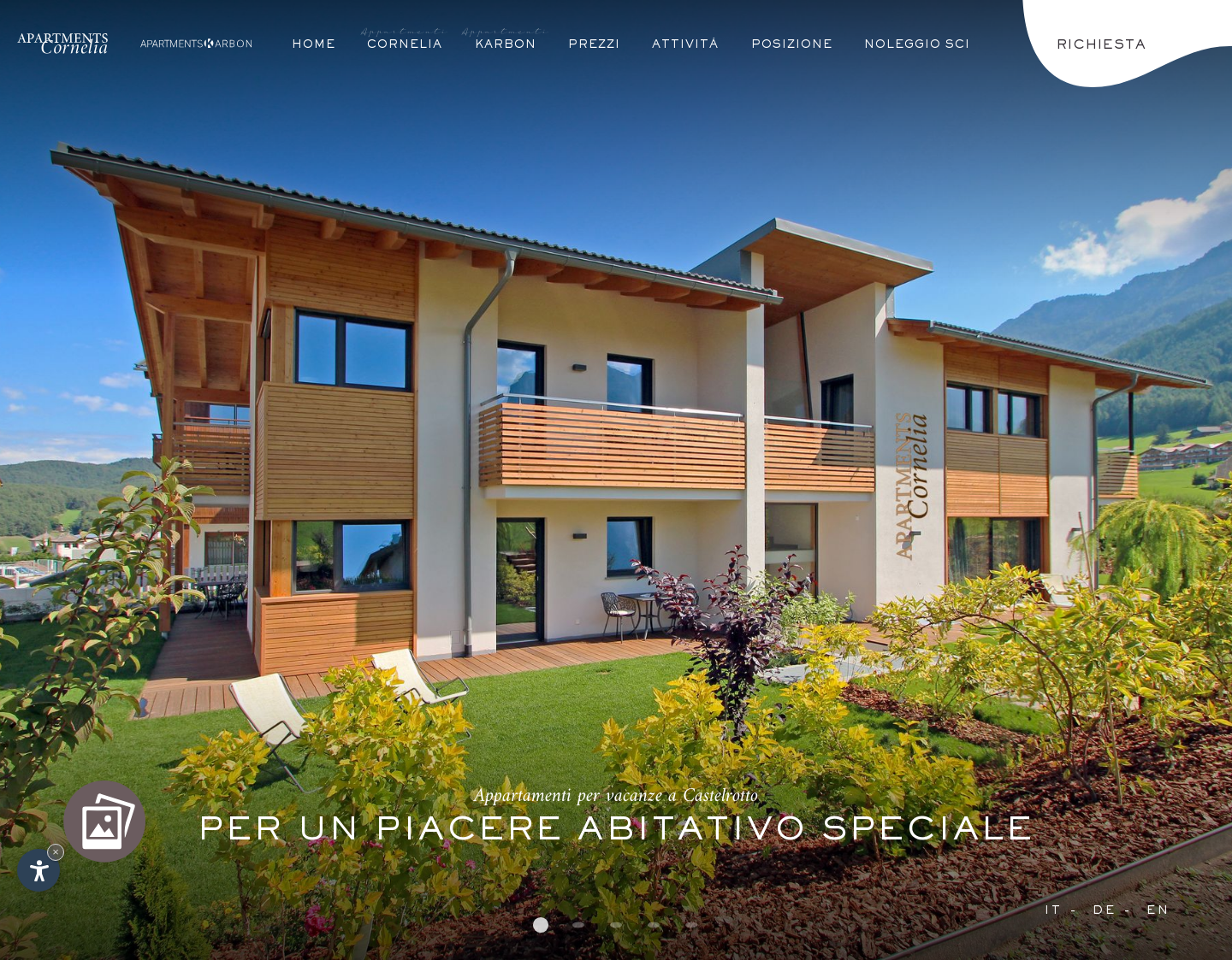 Aktuelle Website-Vorschau von Apartments Karbon in Kastelruth