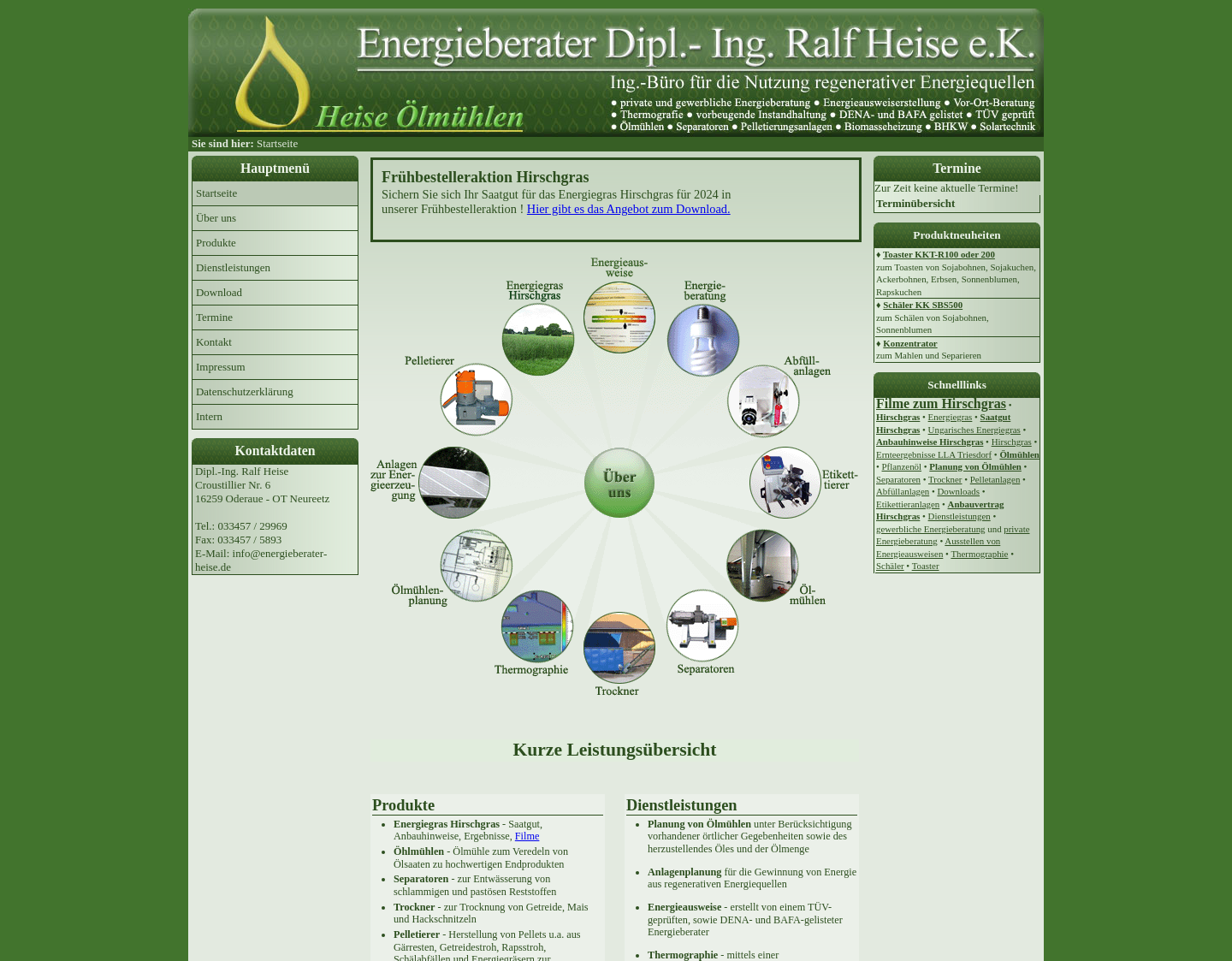 Aktuelle Website-Vorschau von Energieberater Dipl.-Ing. Ralf Heise