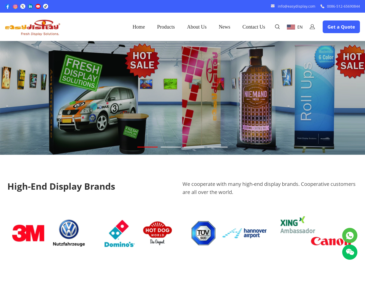 Aktuelle Website-Vorschau von Easydisplay GmbH
