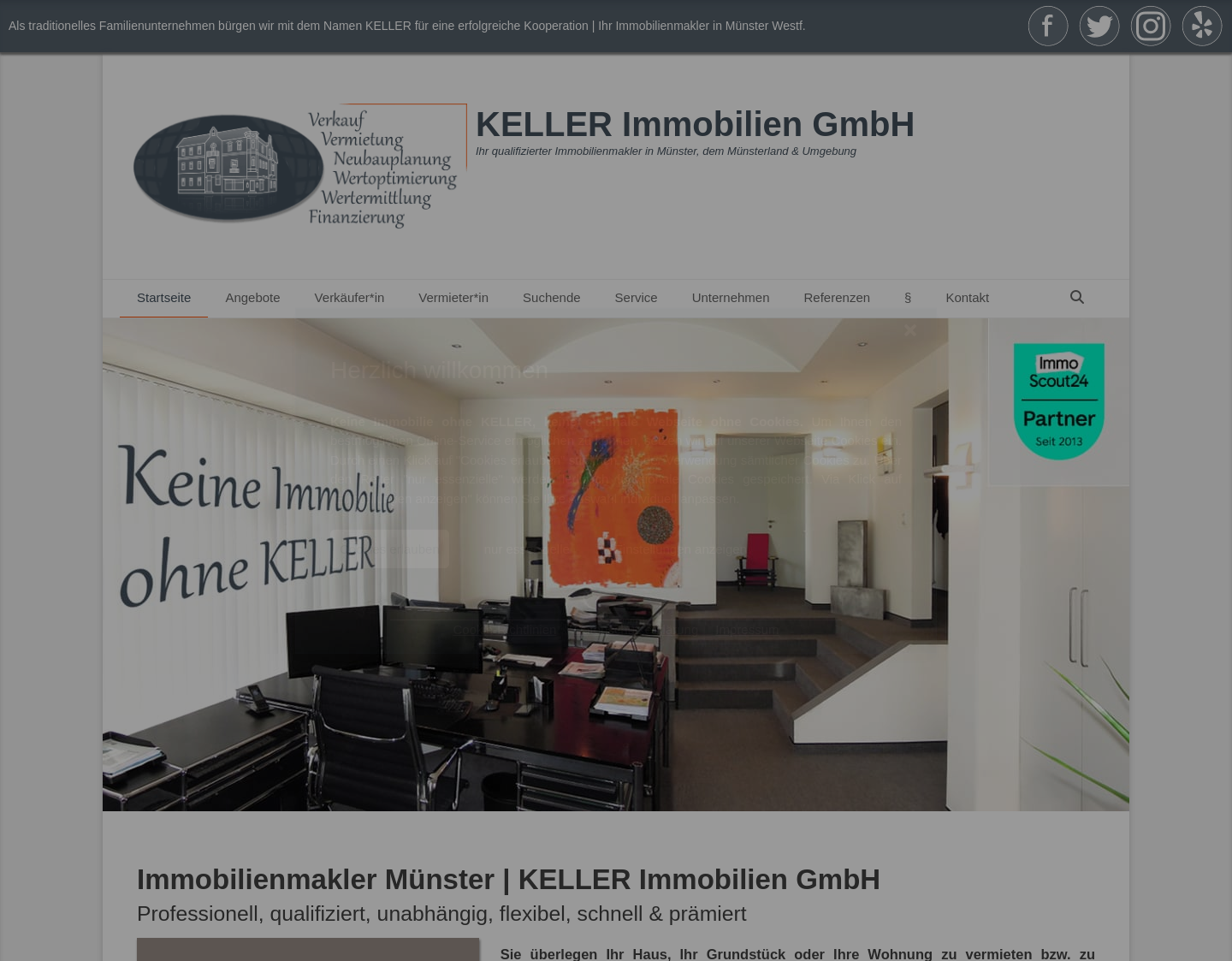 Aktuelle Website-Vorschau von KELLER Immobilien GmbH