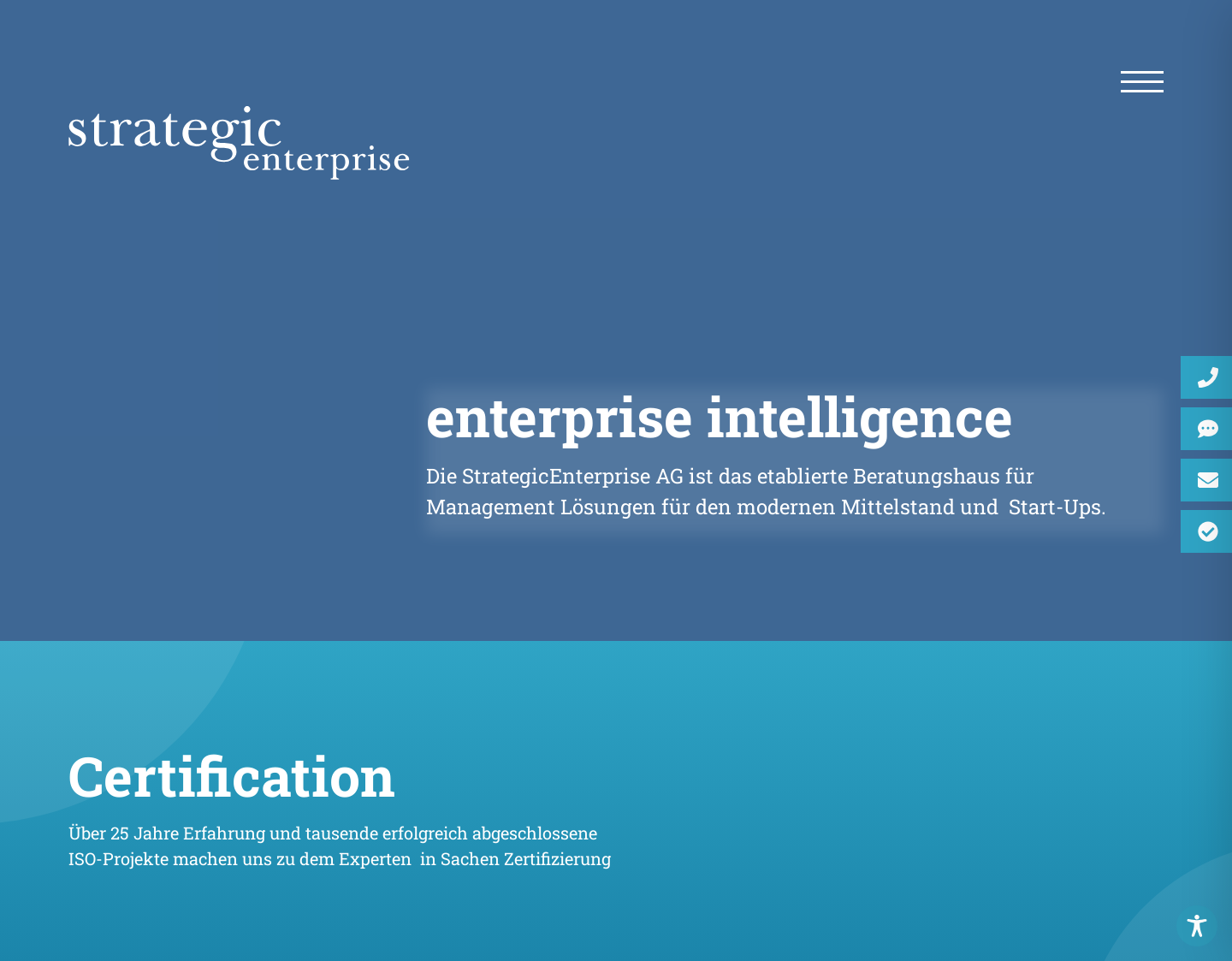 Aktuelle Website-Vorschau von StrategicEnterprise AG