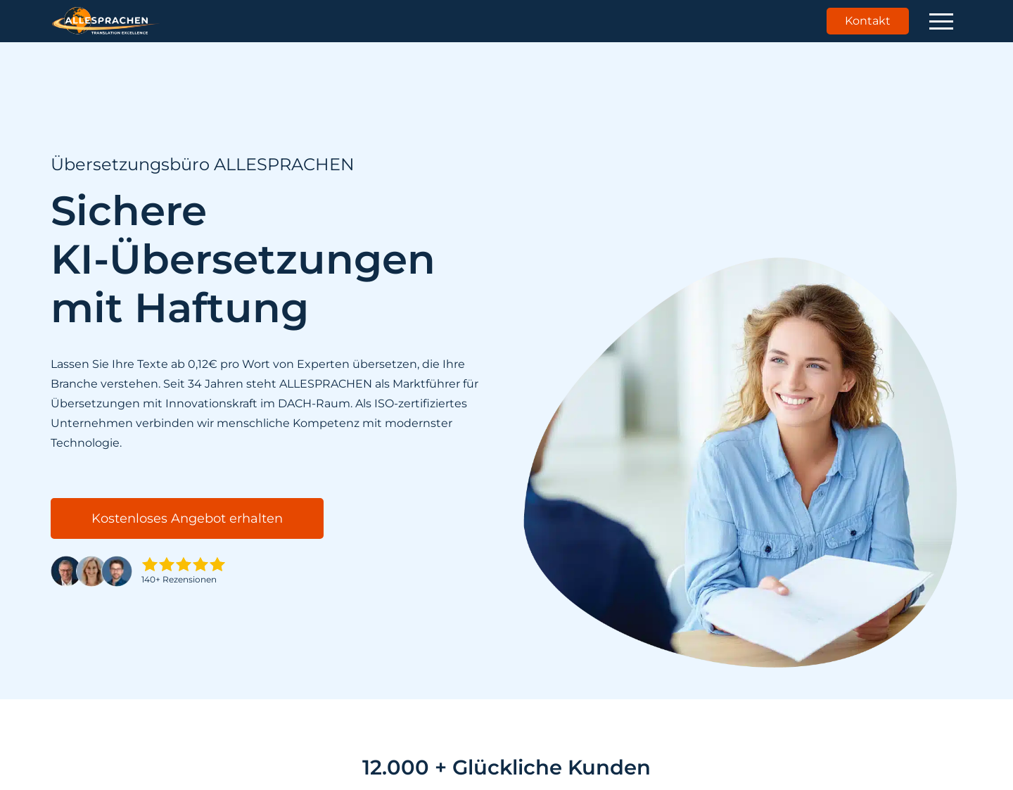 Aktuelle Website-Vorschau von ALLESPRACHEN.AT-ISO 9001 GmbH