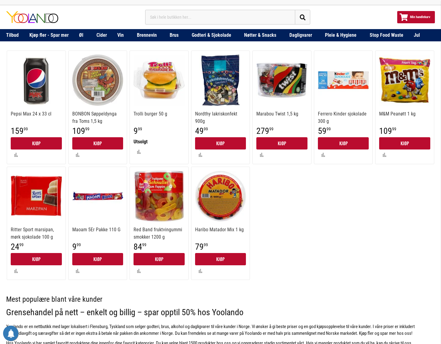 Aktuelle Website-Vorschau von Restposten onlineshop