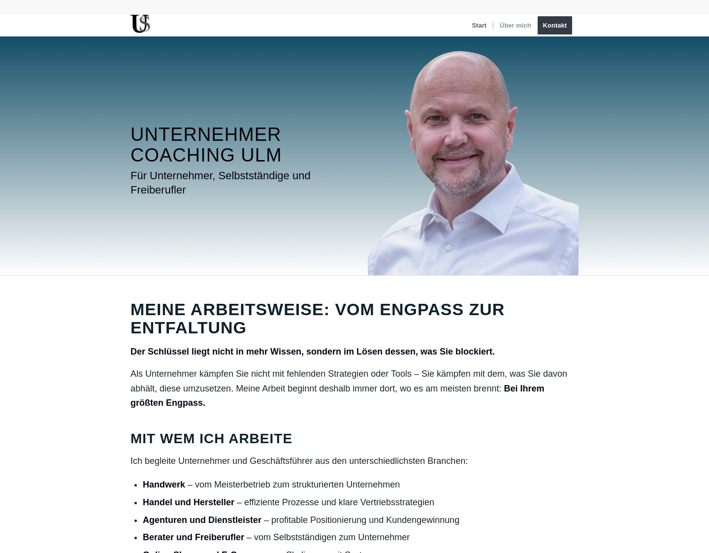 Aktuelle Website-Vorschau von Coach Ulm - Professionelles Einzelcoaching