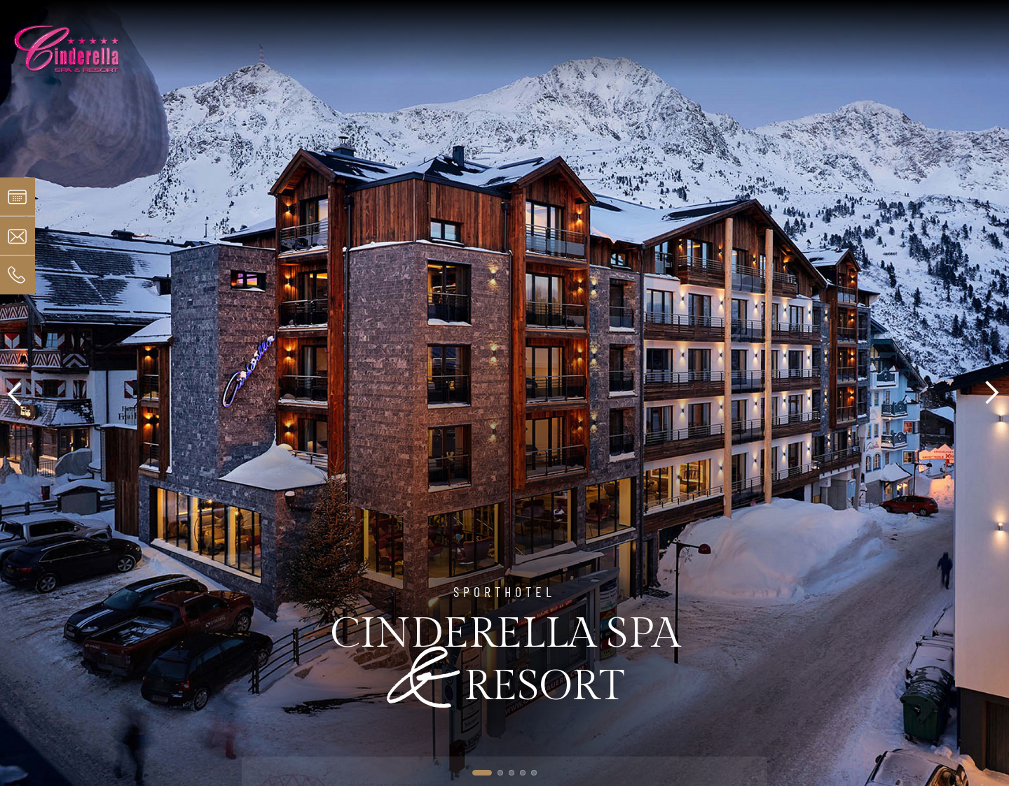 Aktuelle Website-Vorschau von Sporthotel Cinderella Obertauern