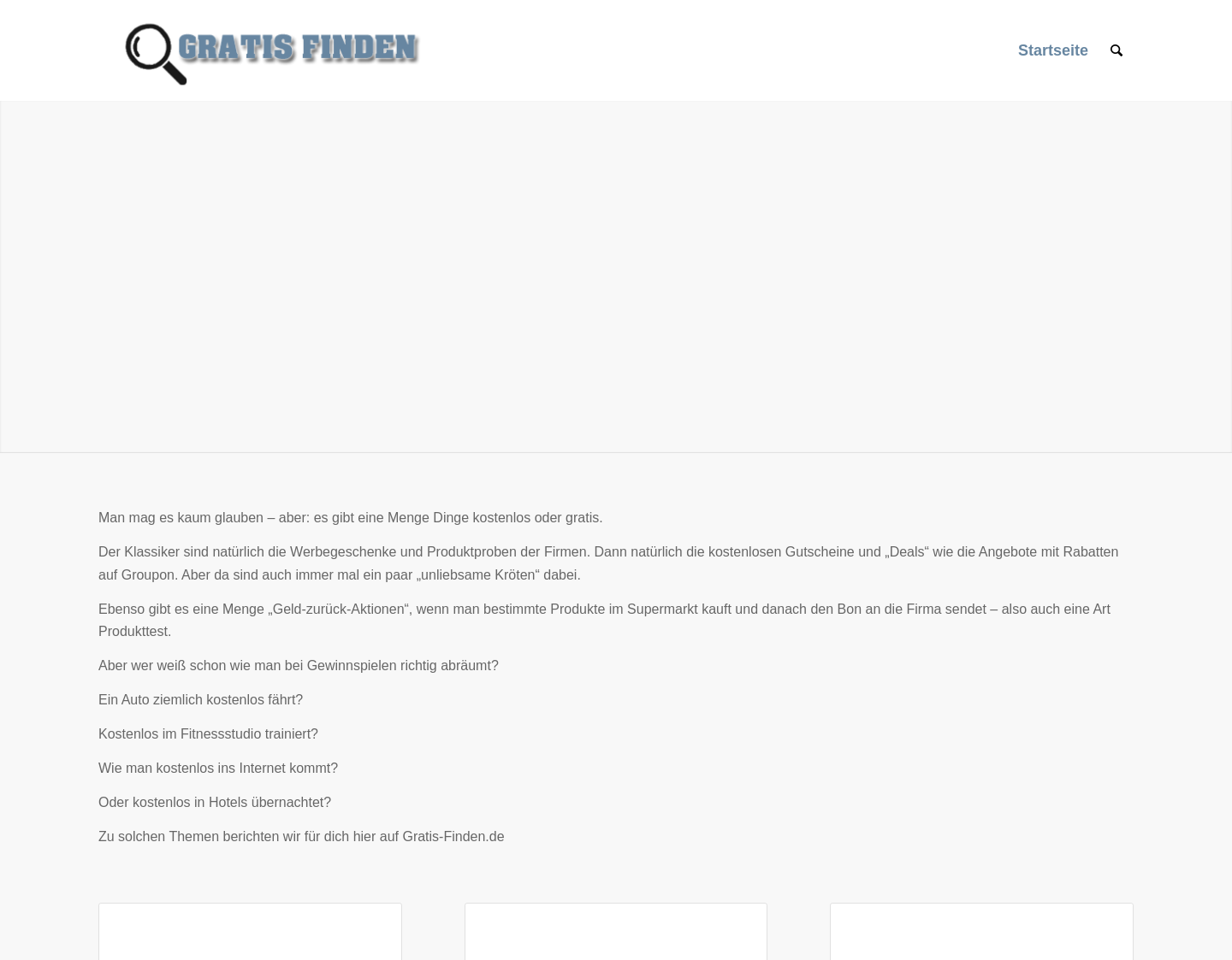 Aktuelle Website-Vorschau von Gratis Proben und Gratis Angebote