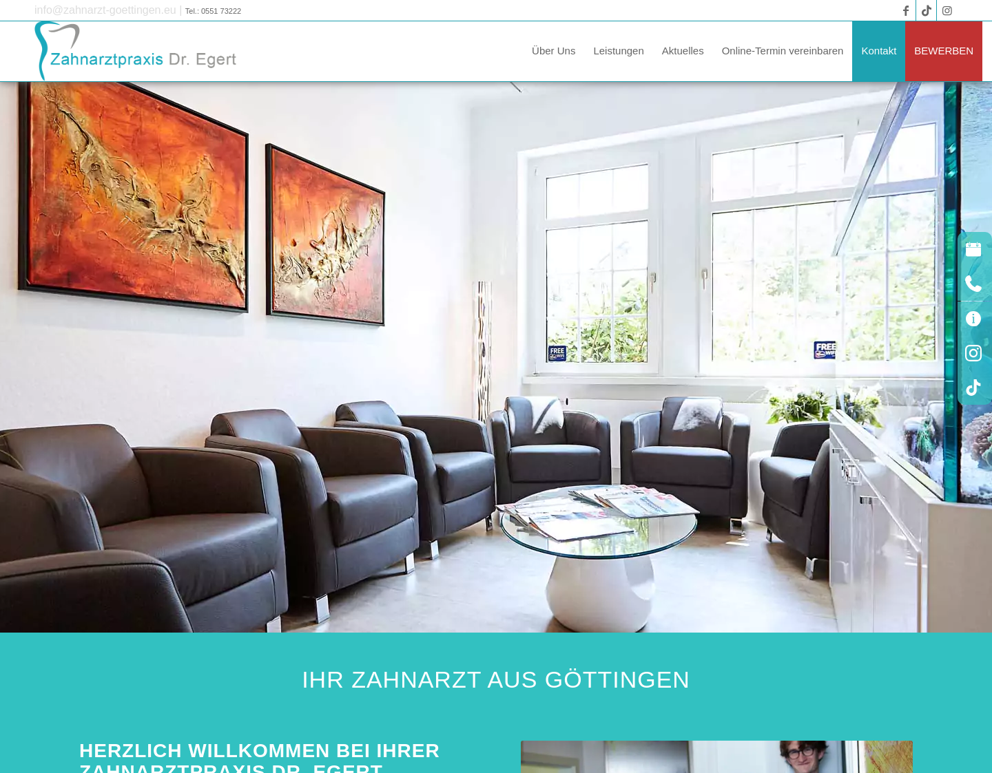 Aktuelle Website-Vorschau von Zahnarzt Dirk Haesloop