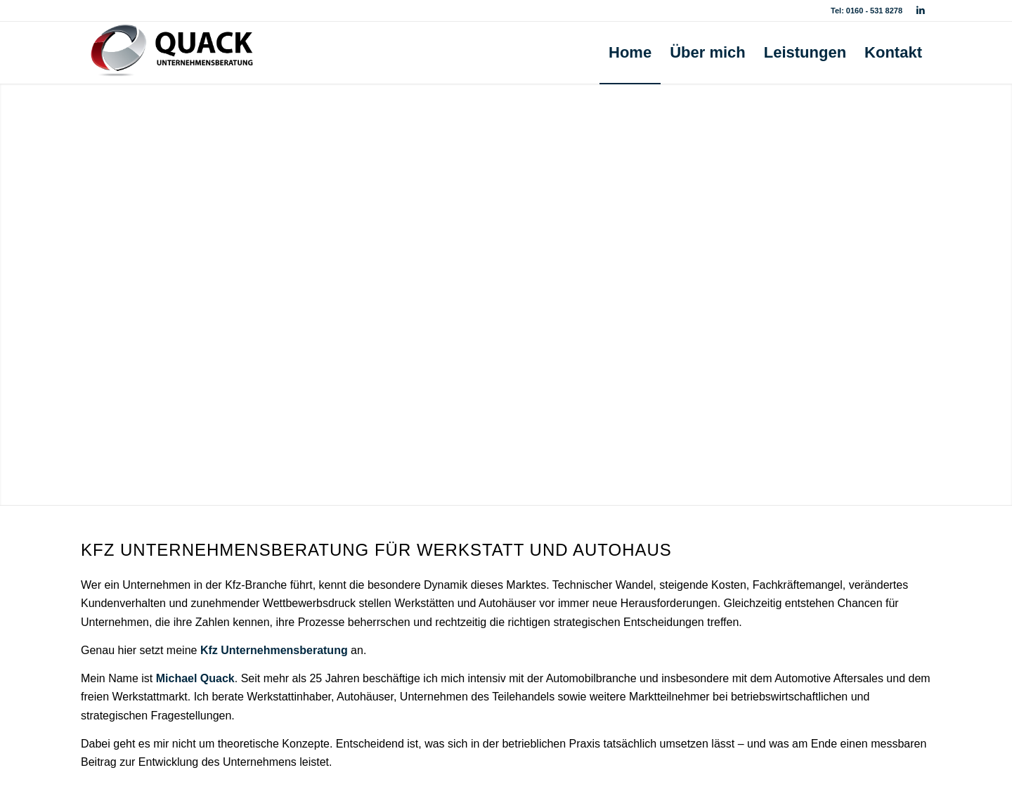 Aktuelle Website-Vorschau von Quack KfZ Beratung
