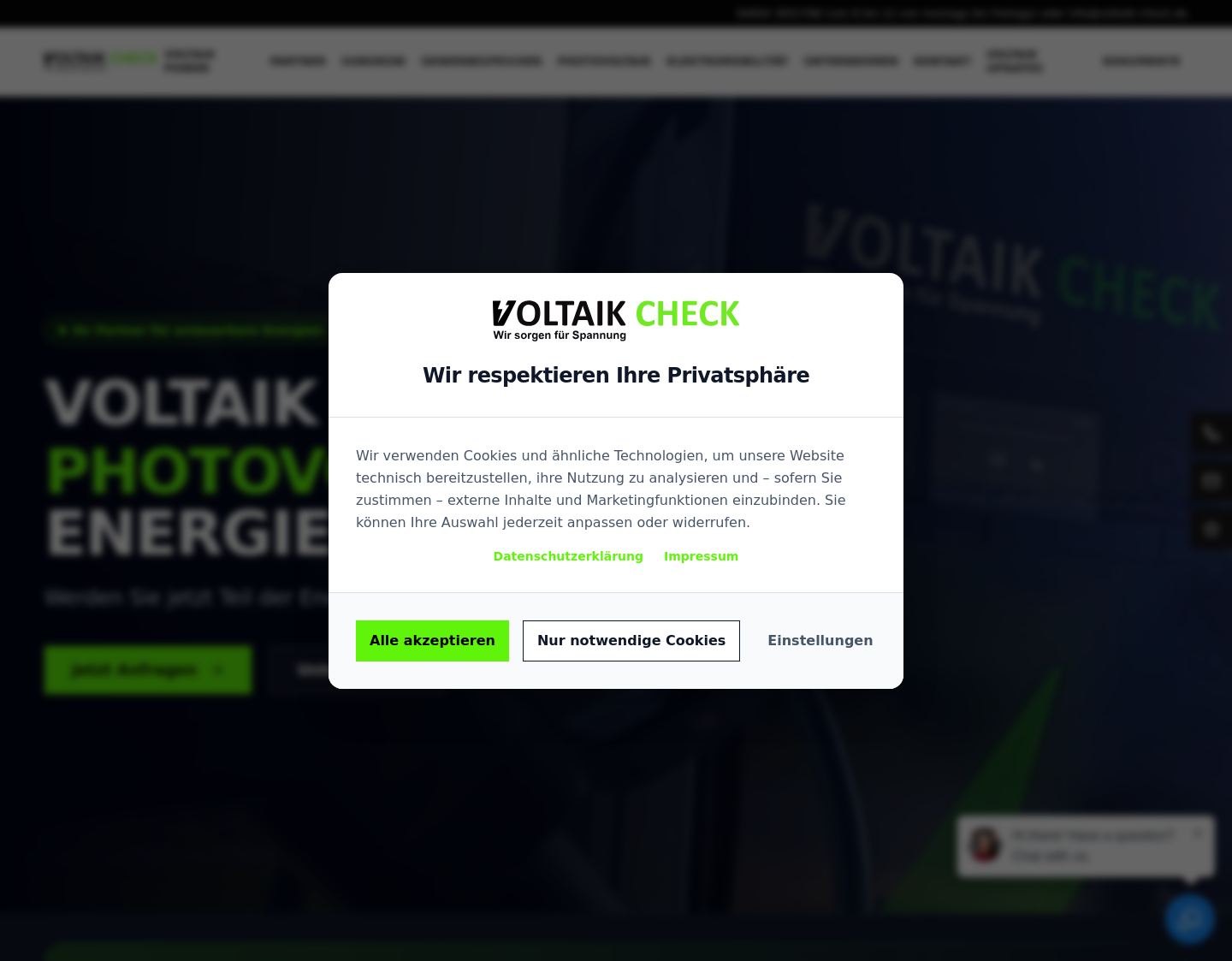 Aktuelle Website-Vorschau von Photovoltaik aus Ostfriesland