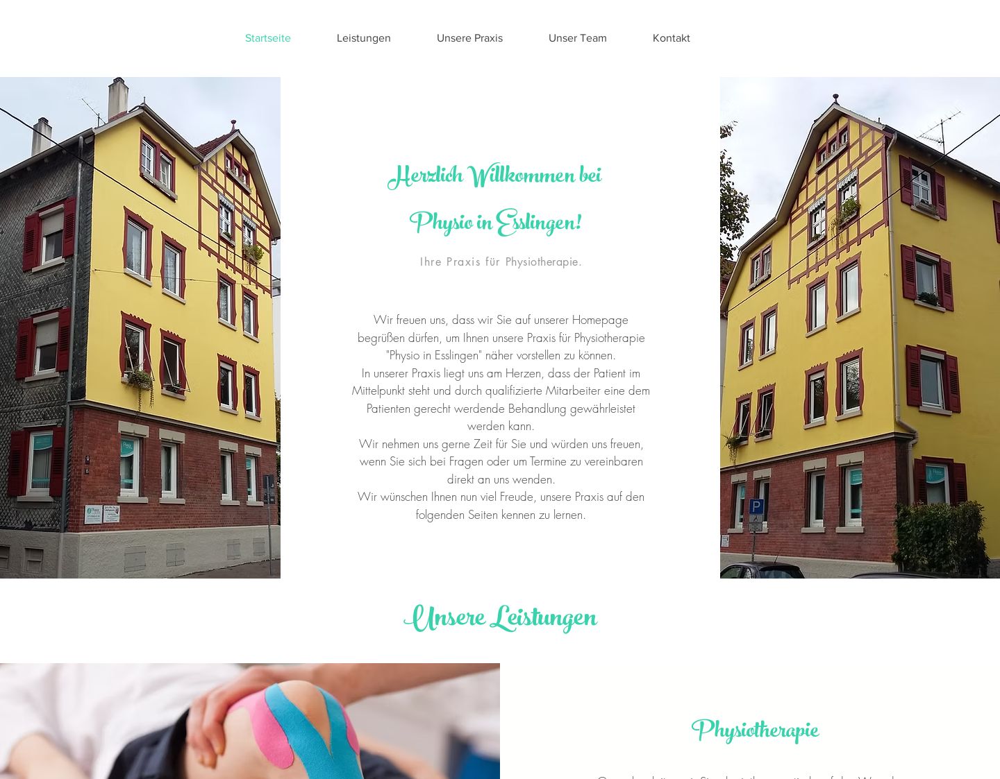Aktuelle Website-Vorschau von Physio in Esslingen