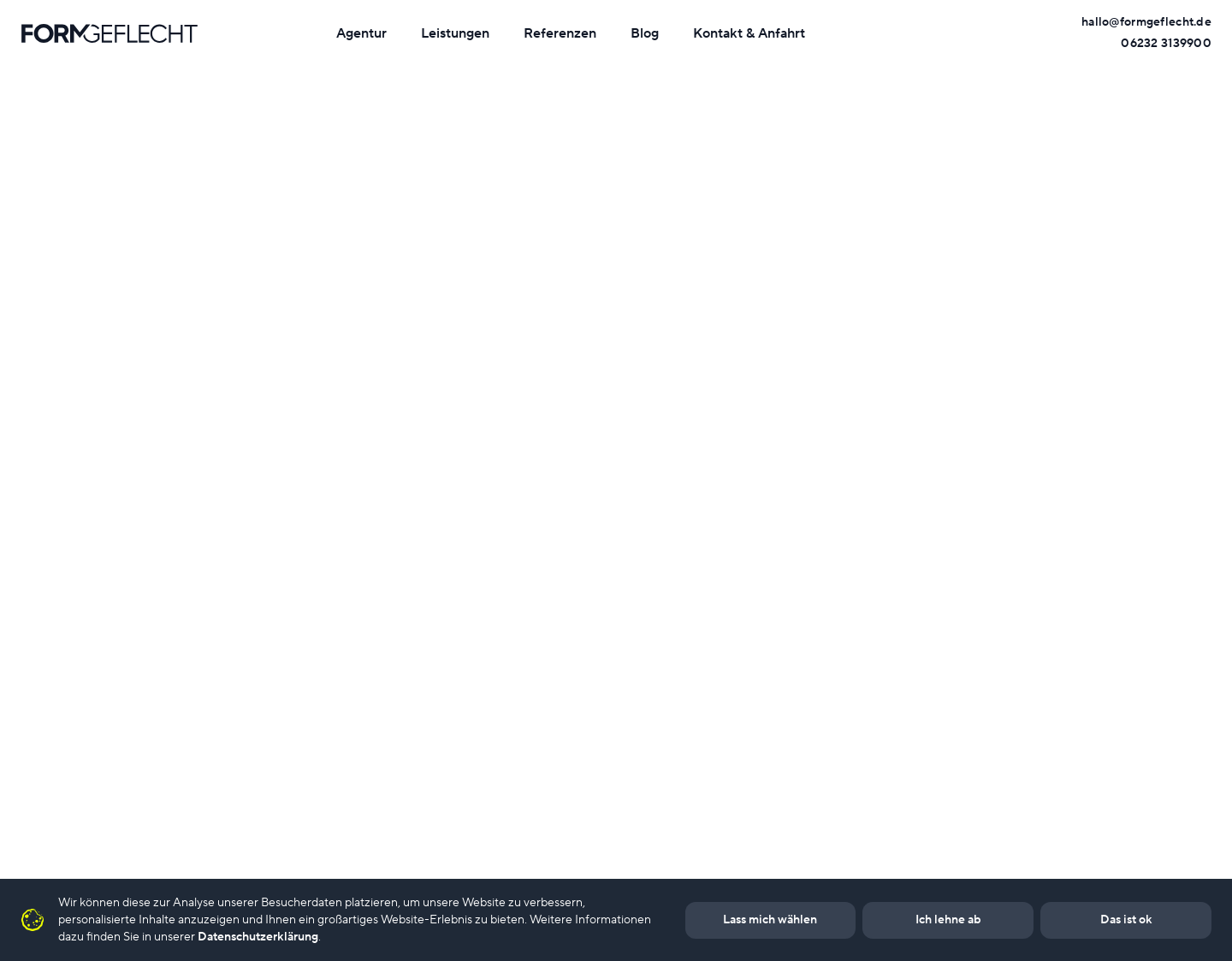 Aktuelle Website-Vorschau von formgeflecht