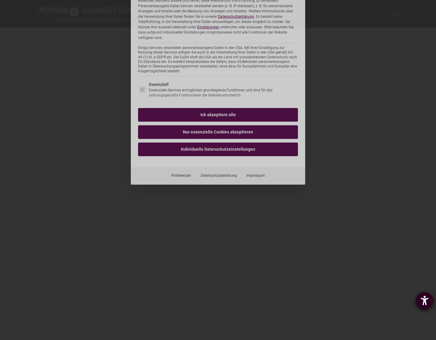 Aktuelle Website-Vorschau von Online-Marketing - SEM