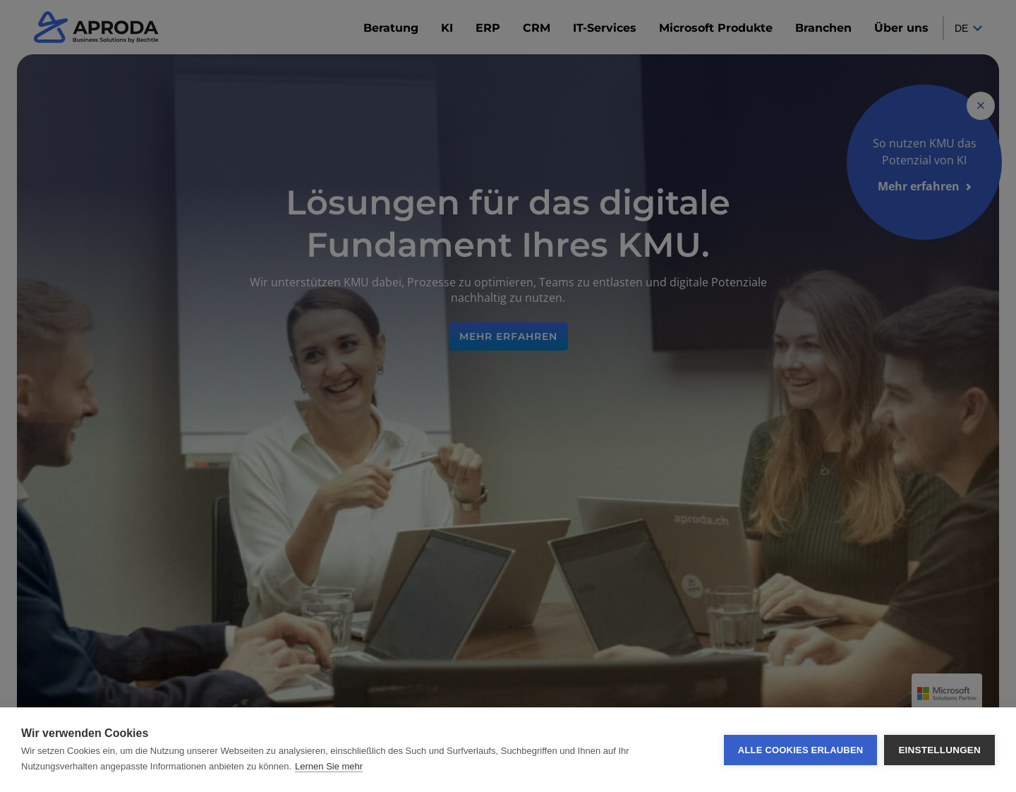 Aktuelle Website-Vorschau von ERP Spezialist