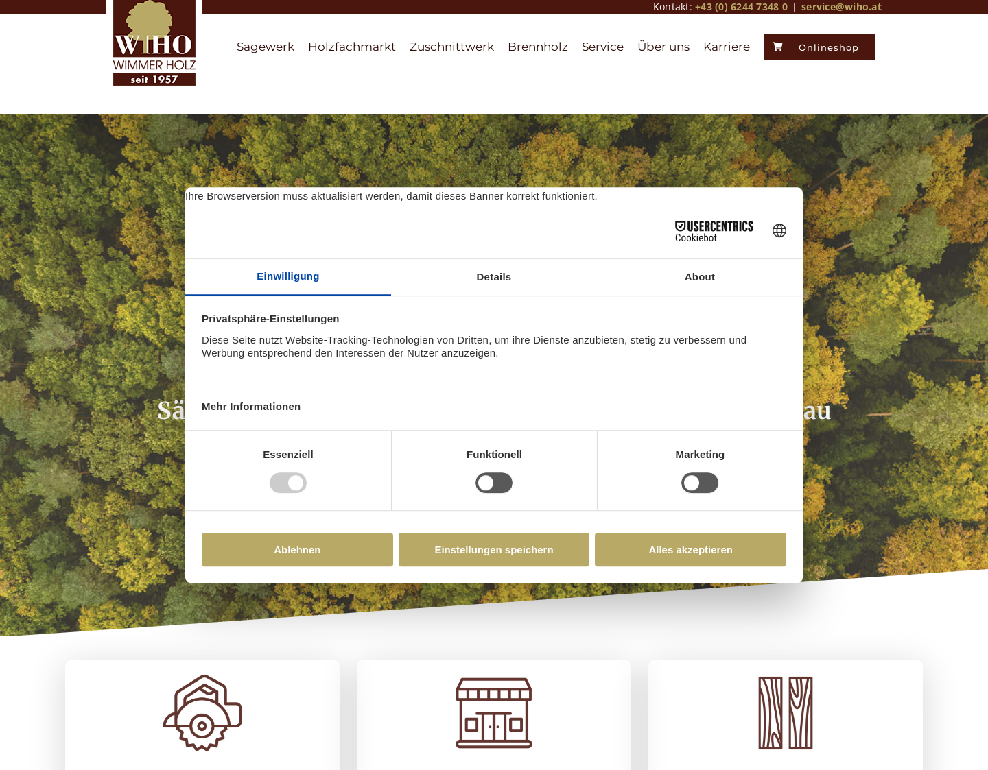Aktuelle Website-Vorschau von Parkett Onlineshop