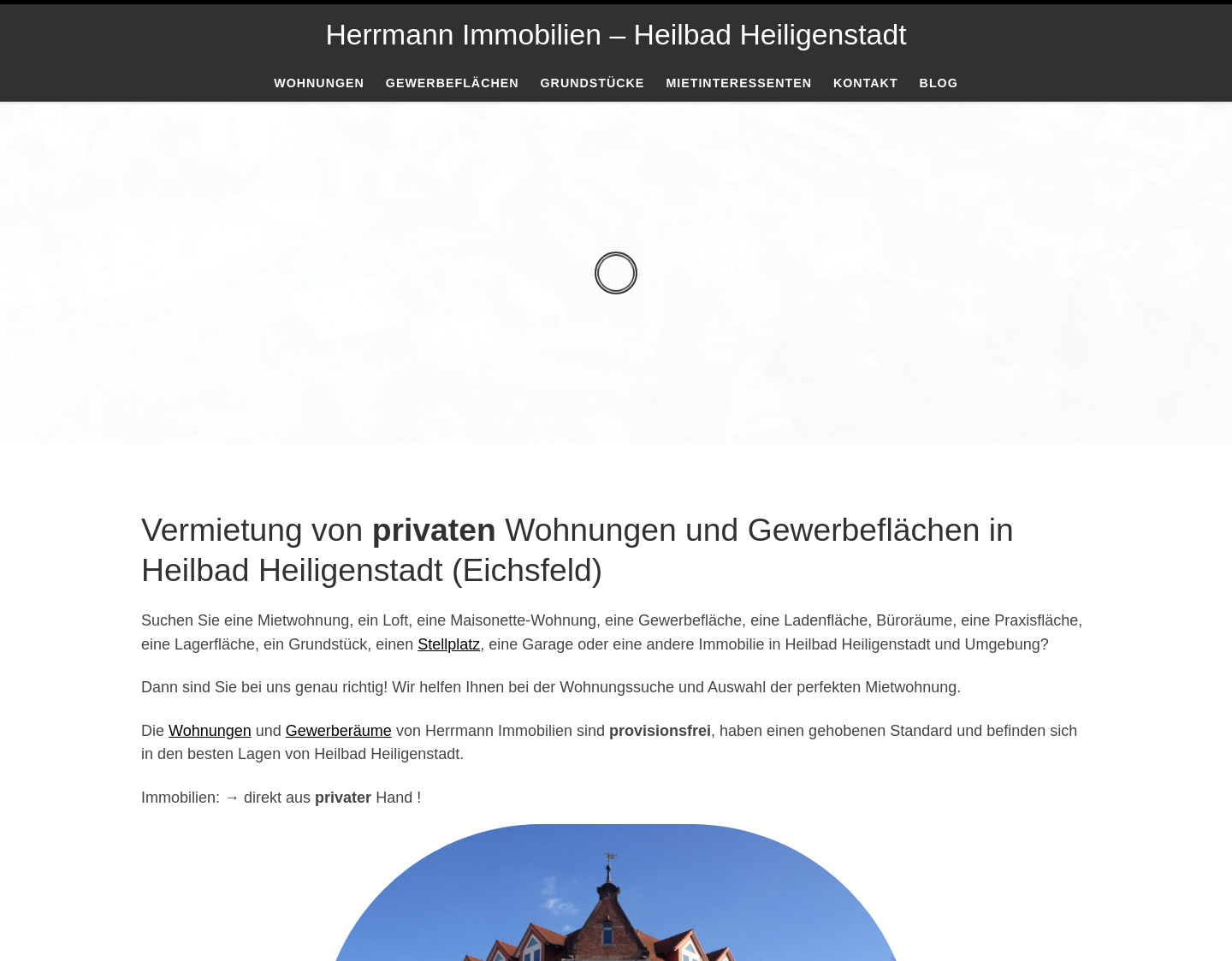 Aktuelle Website-Vorschau von Herrmann Immobilien Heilbad Heiligenstadt
