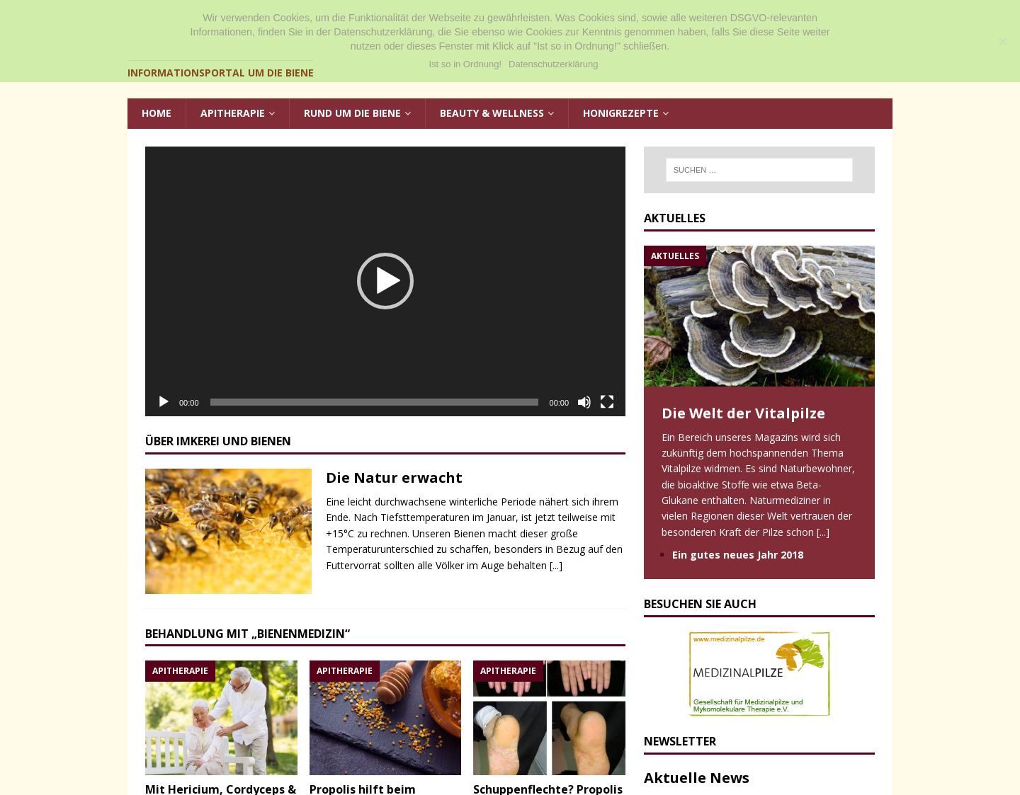 Aktuelle Website-Vorschau von Propolis-Jonig Blog Bienen und mehr