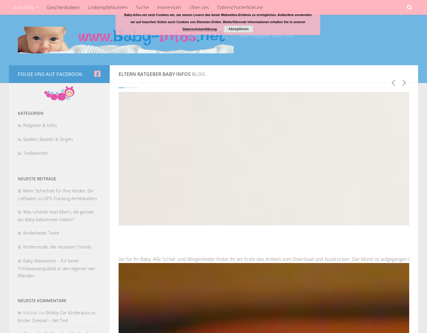 Aktuelle Website-Vorschau von Baby Info