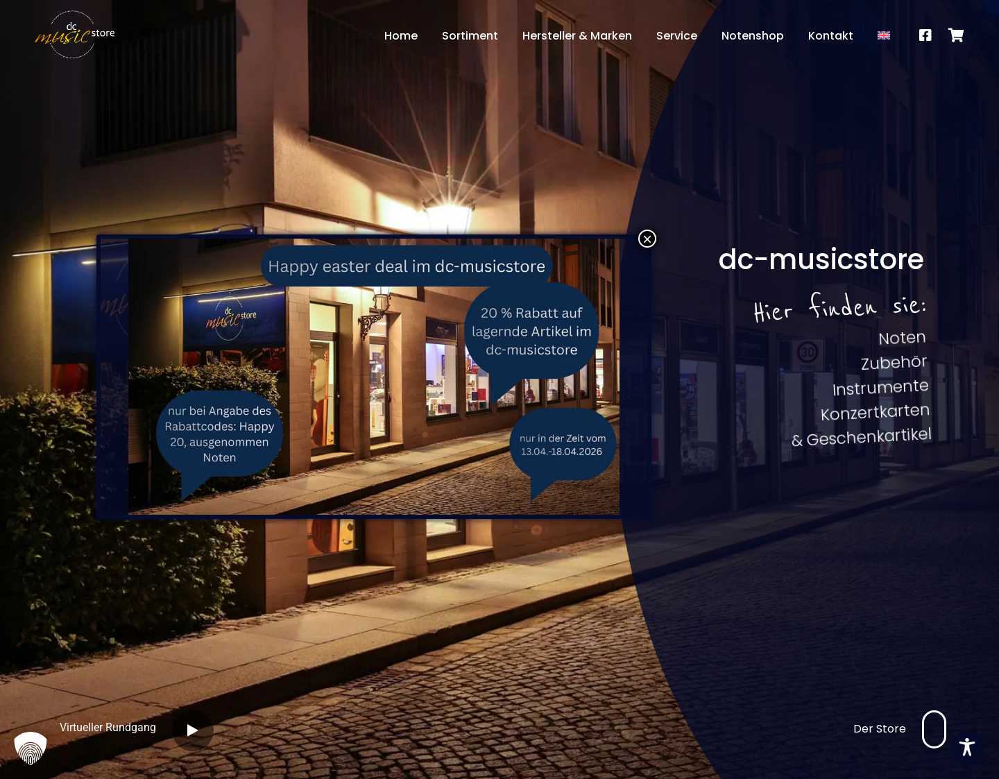 Aktuelle Website-Vorschau von Dresden Concerts - online Shop