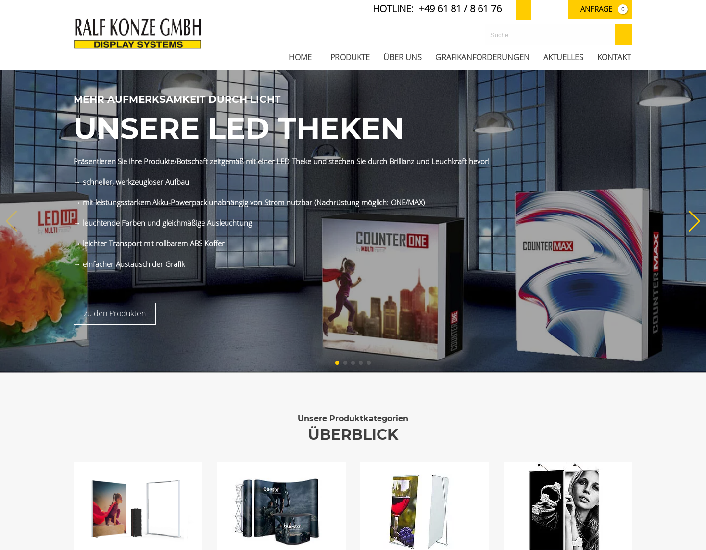 Aktuelle Website-Vorschau von Messebau Konze