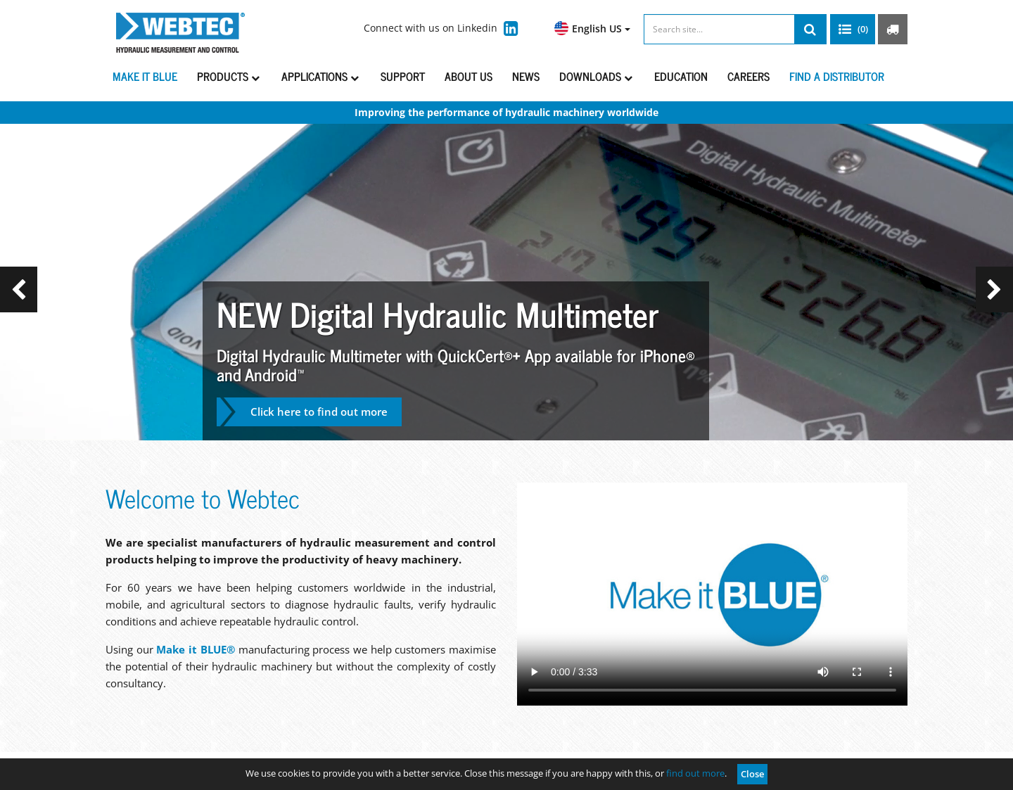 Aktuelle Website-Vorschau von Webtec