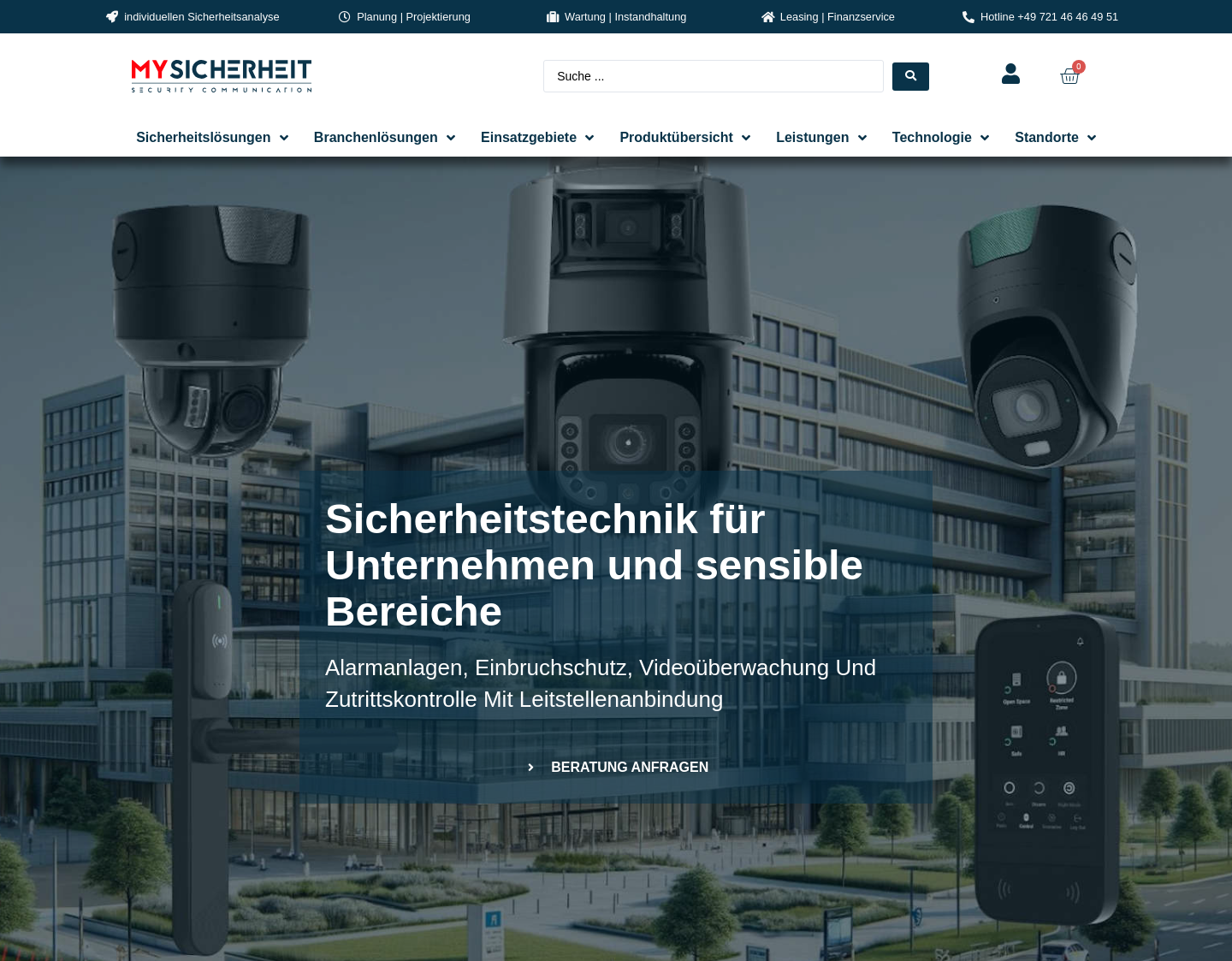 Aktuelle Website-Vorschau von Überwachungskamera