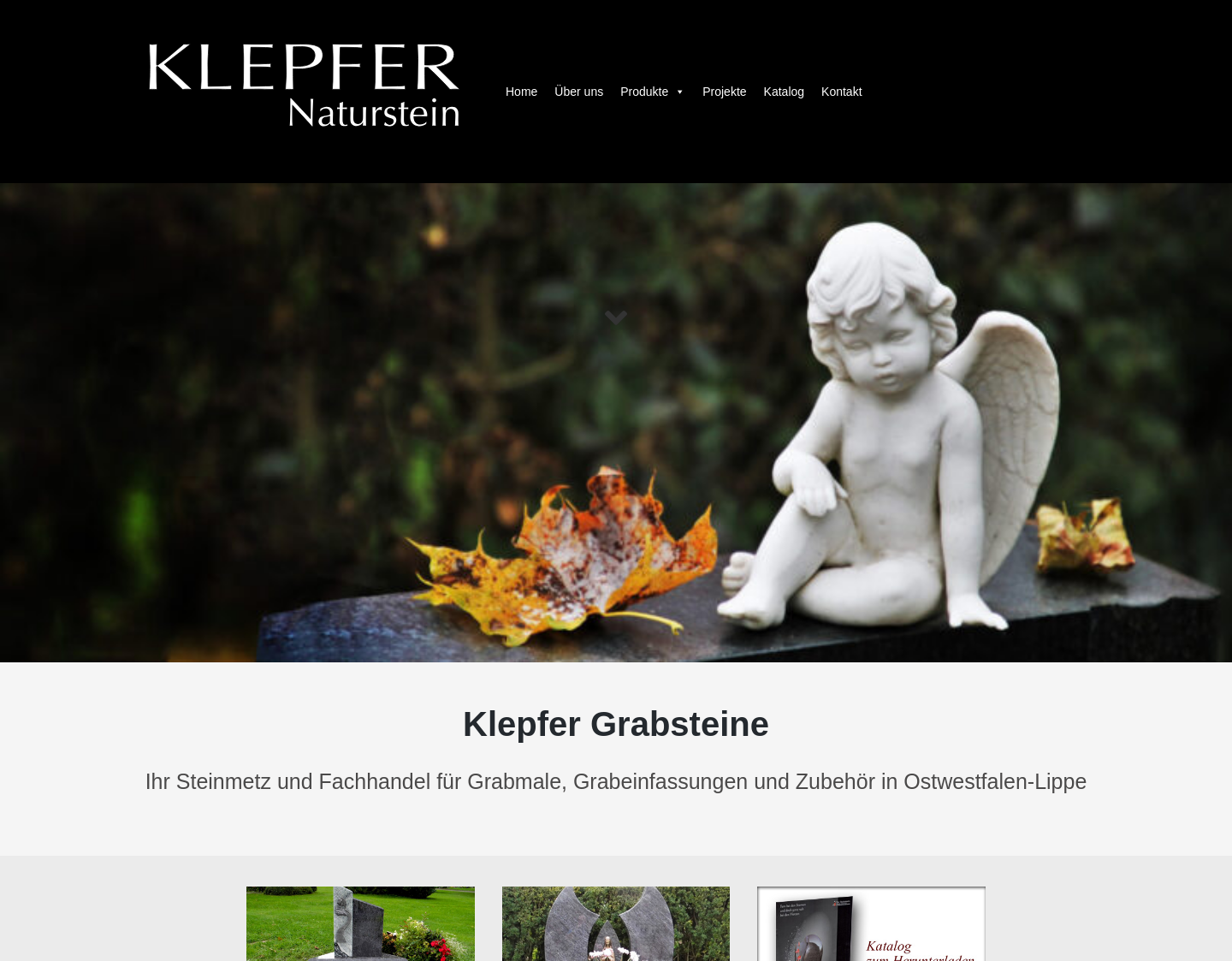 Aktuelle Website-Vorschau von Klepfer Grabsteine und Grabmale